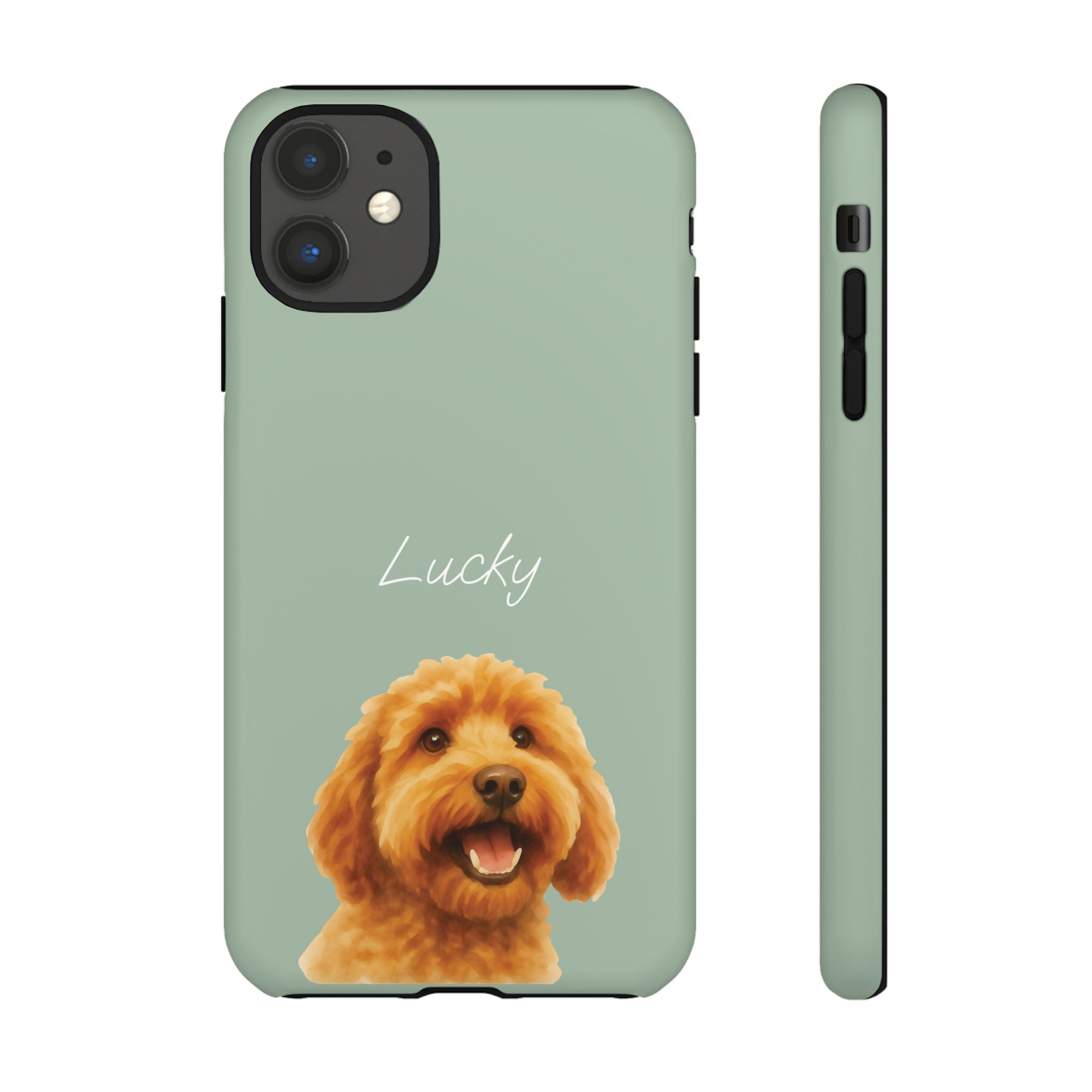 PET AQUARELL SALBEI – Personalisierte Handyhülle mit Dual-Layer-Schutz