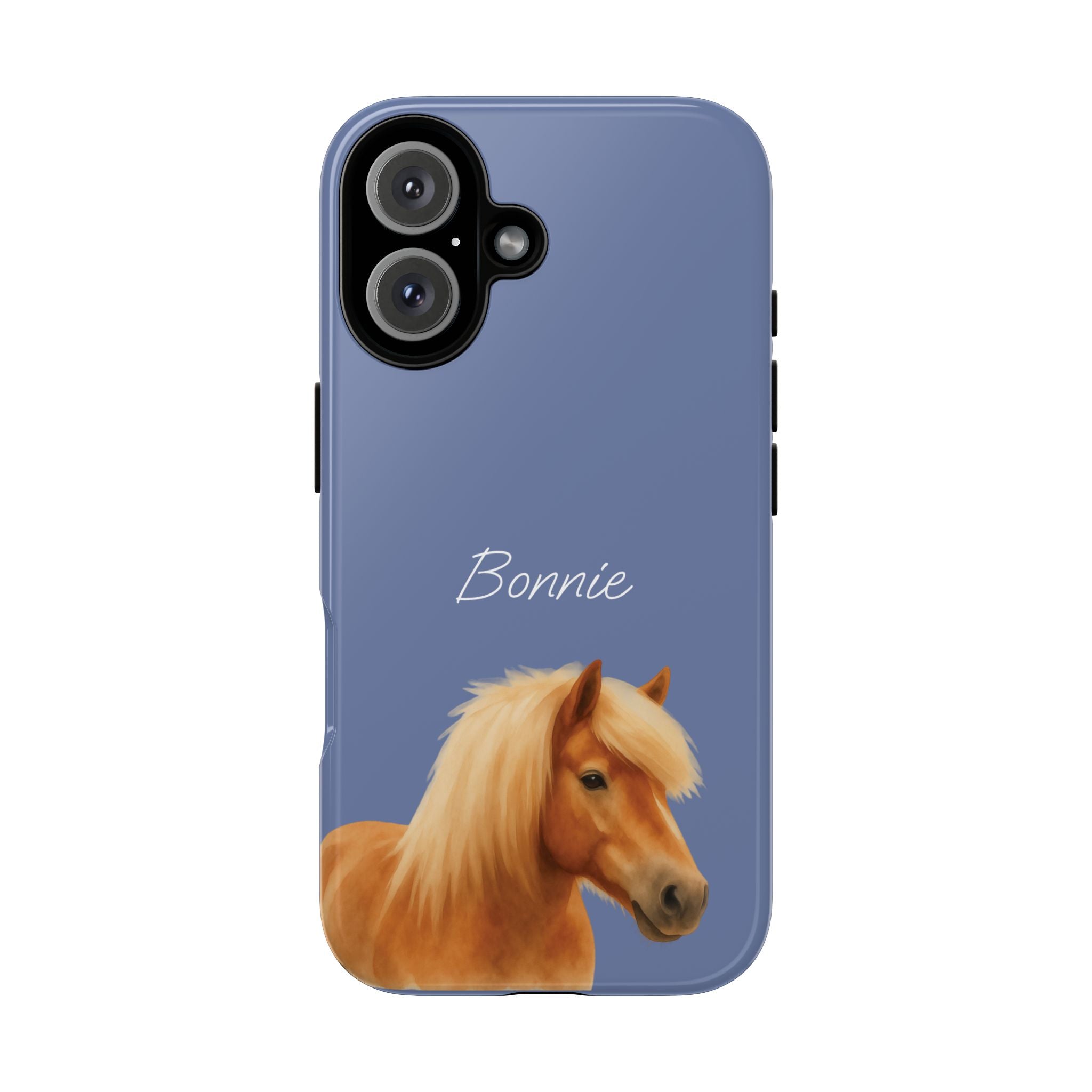 PET AQUARELL DUSTY BLUE – Personalisierte Handyhülle mit Dual-Layer-Schutz
