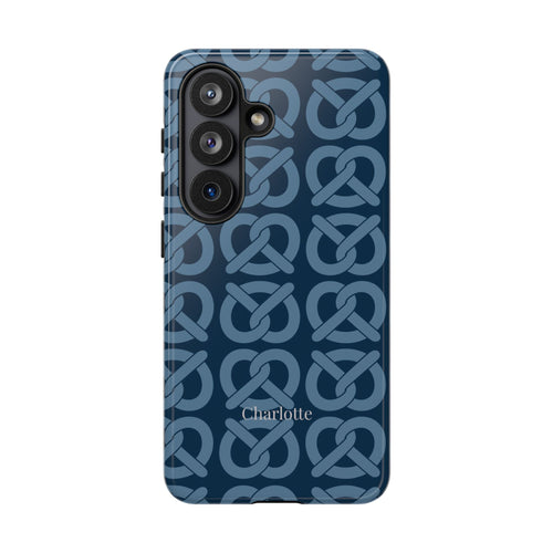 BREZN MONOGRAMM NACHTBLAU – Personalisierte Handyhülle mit Dual-Layer-Schutz