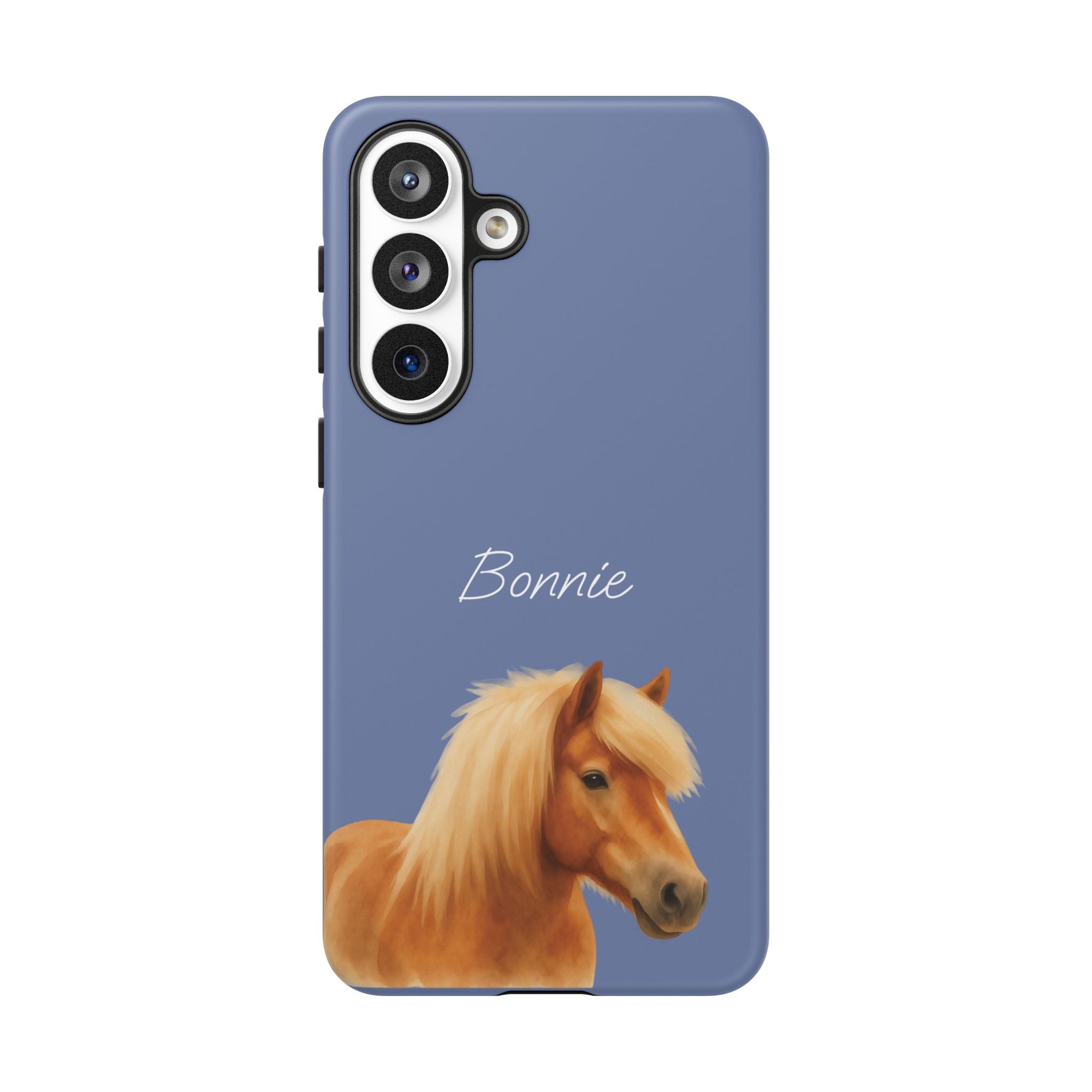 PET AQUARELL DUSTY BLUE – Personalisierte Handyhülle mit Dual-Layer-Schutz