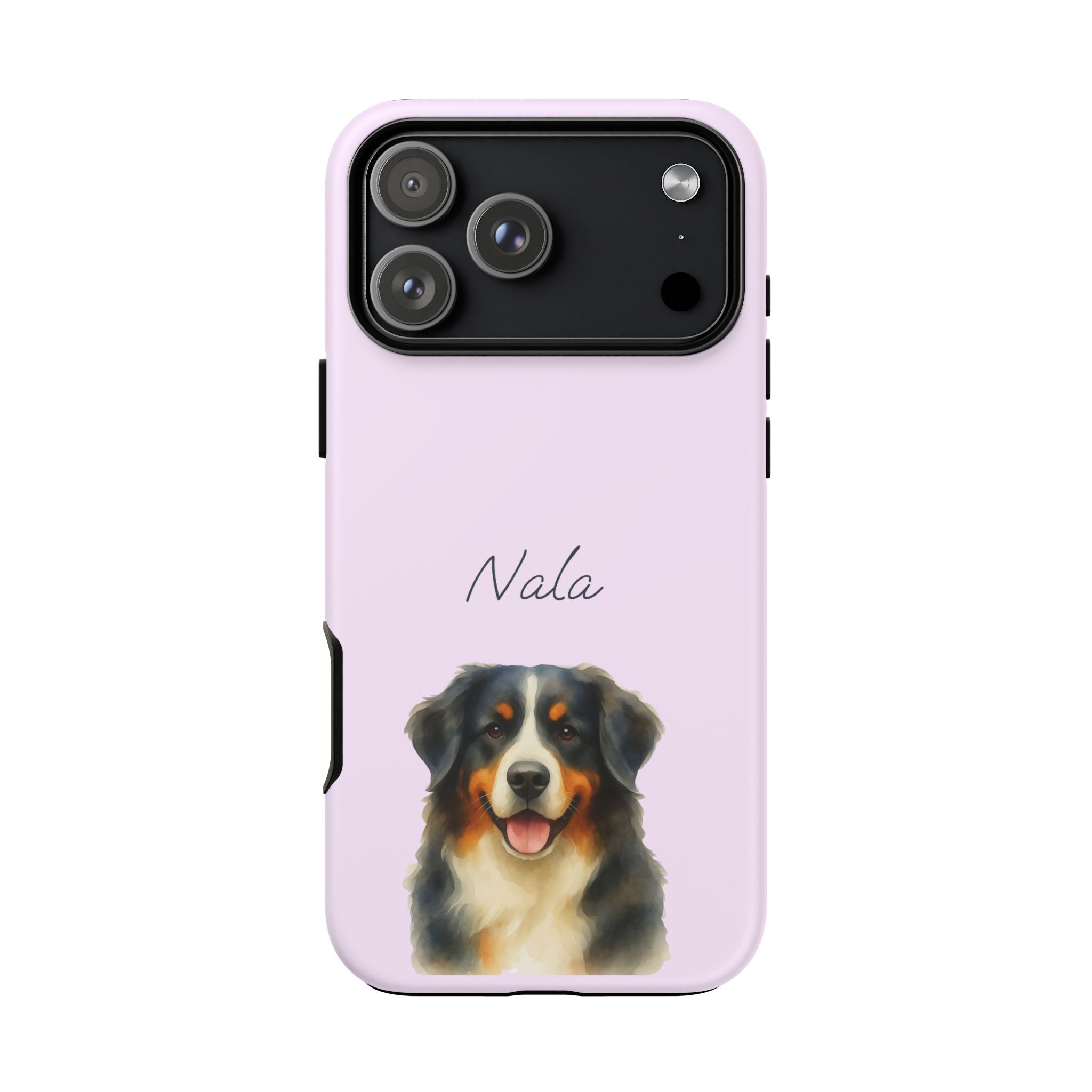 Pet Aquarell Lavendel – Personalisierte Handyhülle mit Dual-Layer-Schutz