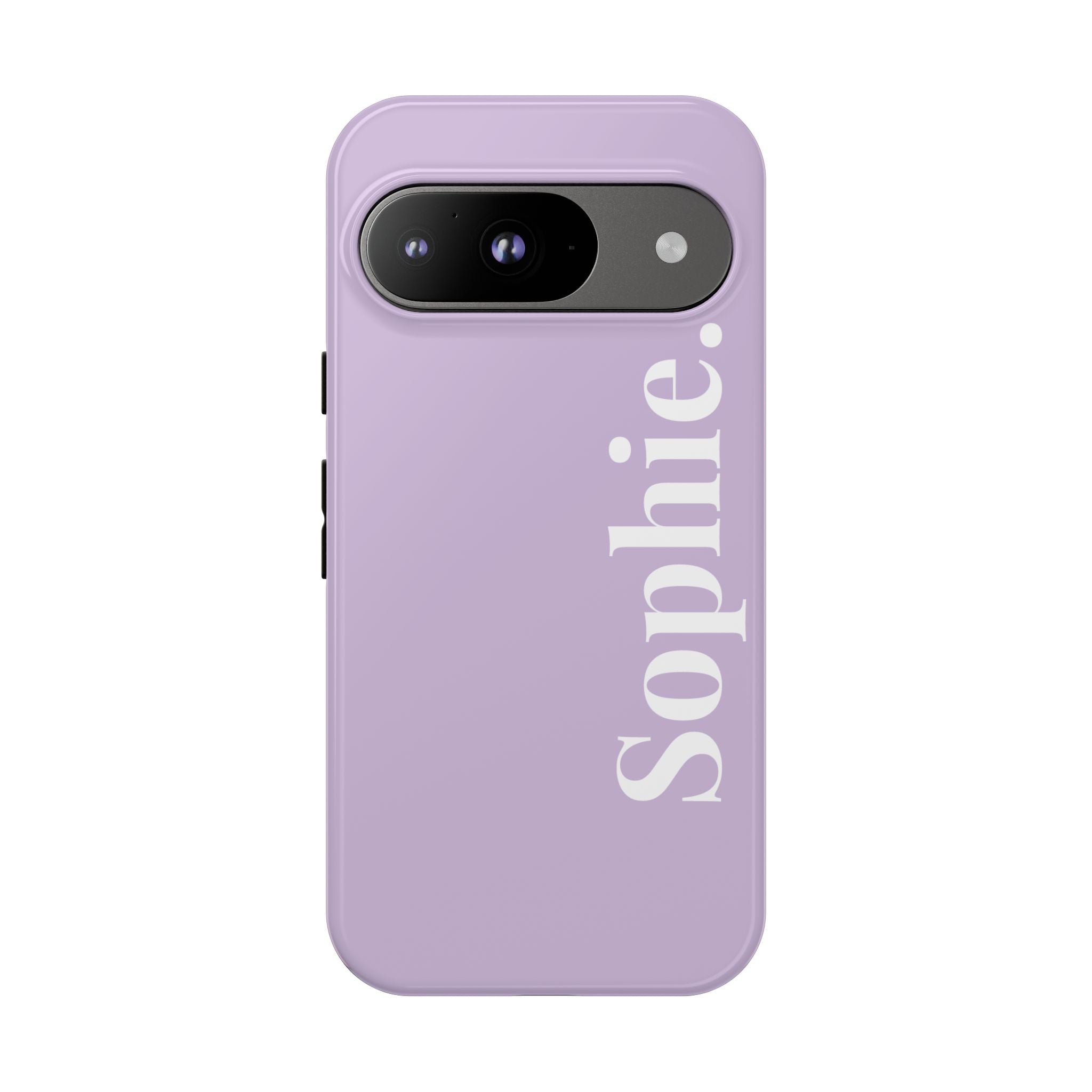 LAVENDEL BOLD NAME – Personalisierte Handyhülle mit Dual-Layer-Schutz
