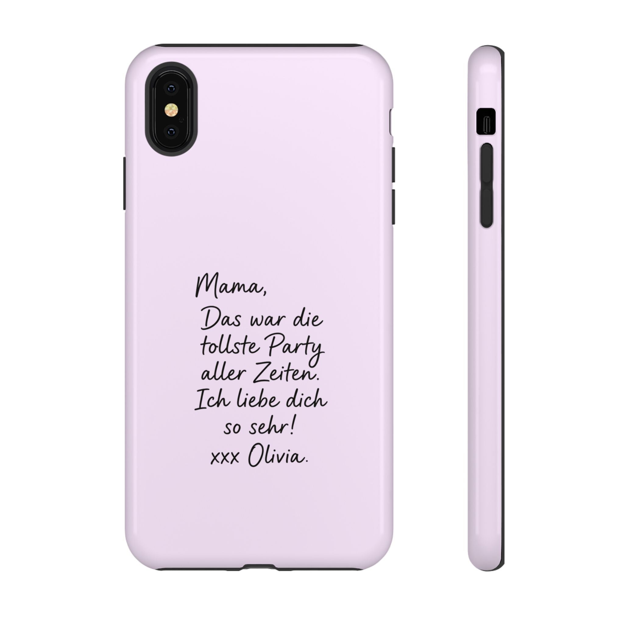 LAVENDEL mit handgeschriebener Notiz – Personalisierte Handyhülle mit Dual-Layer-Schutz