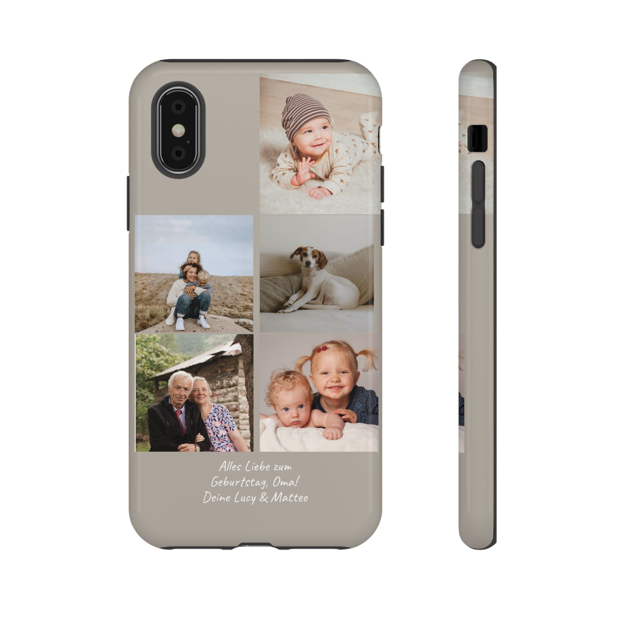 BEIGE COLLAGE – Personalisierte Foto Handyhülle mit Dual-Layer-Schutz