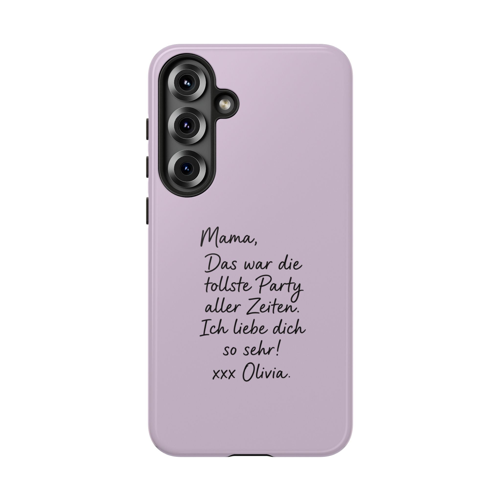LAVENDER HANDWRITTEN NOTE – Personalisierte Handyhülle mit Dual-Layer-Schutz
