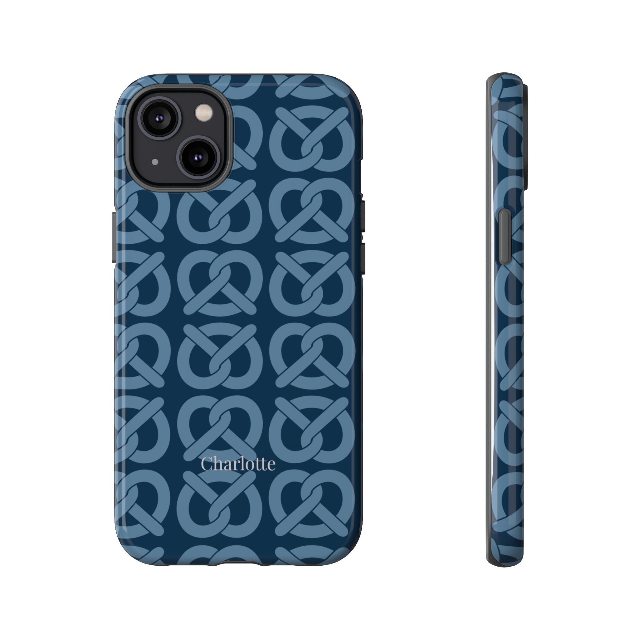 BREZN MONOGRAMM NACHTBLAU – Personalisierte Handyhülle mit Dual-Layer-Schutz
