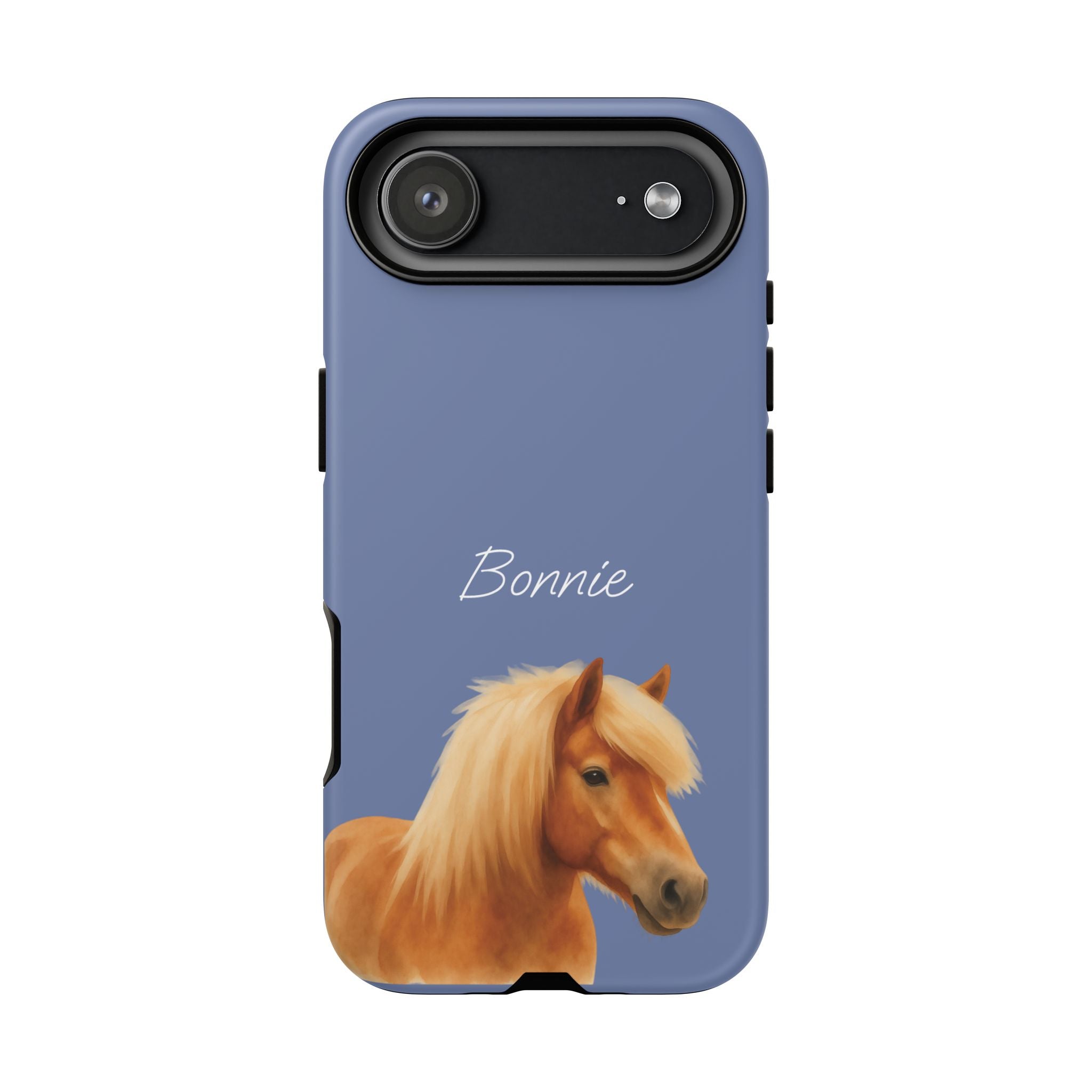 PET AQUARELL DUSTY BLUE – Personalisierte Handyhülle mit Dual-Layer-Schutz
