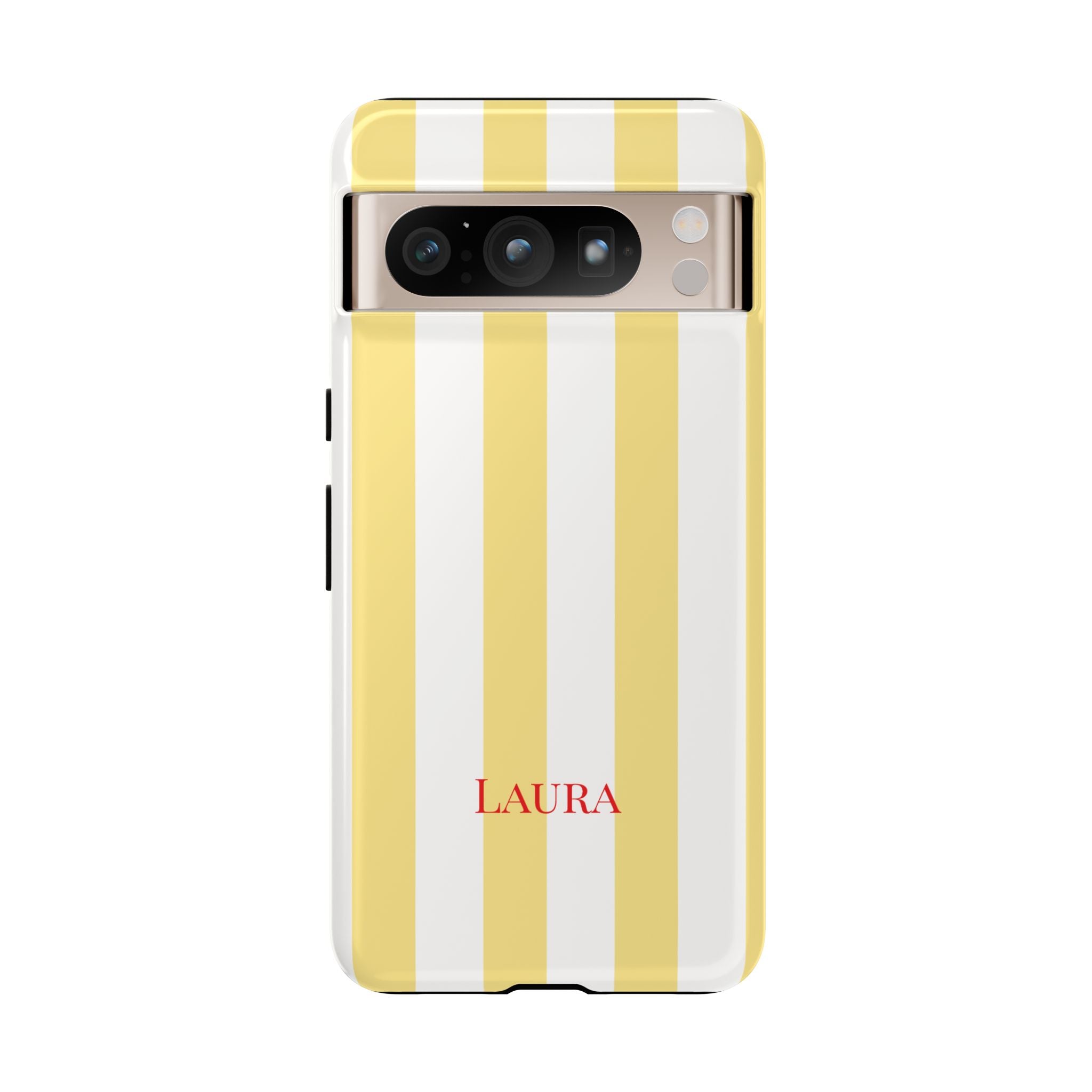 YELLOW STRIPES – Personalisierte Handyhülle mit Dual-Layer-Schutz