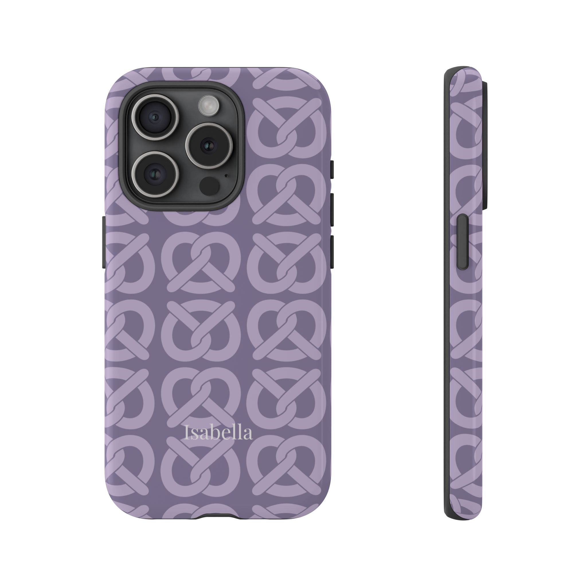 BREZN MONOGRAMM LAVENDEL – Personalisierte Handyhülle mit Dual-Layer-Schutz