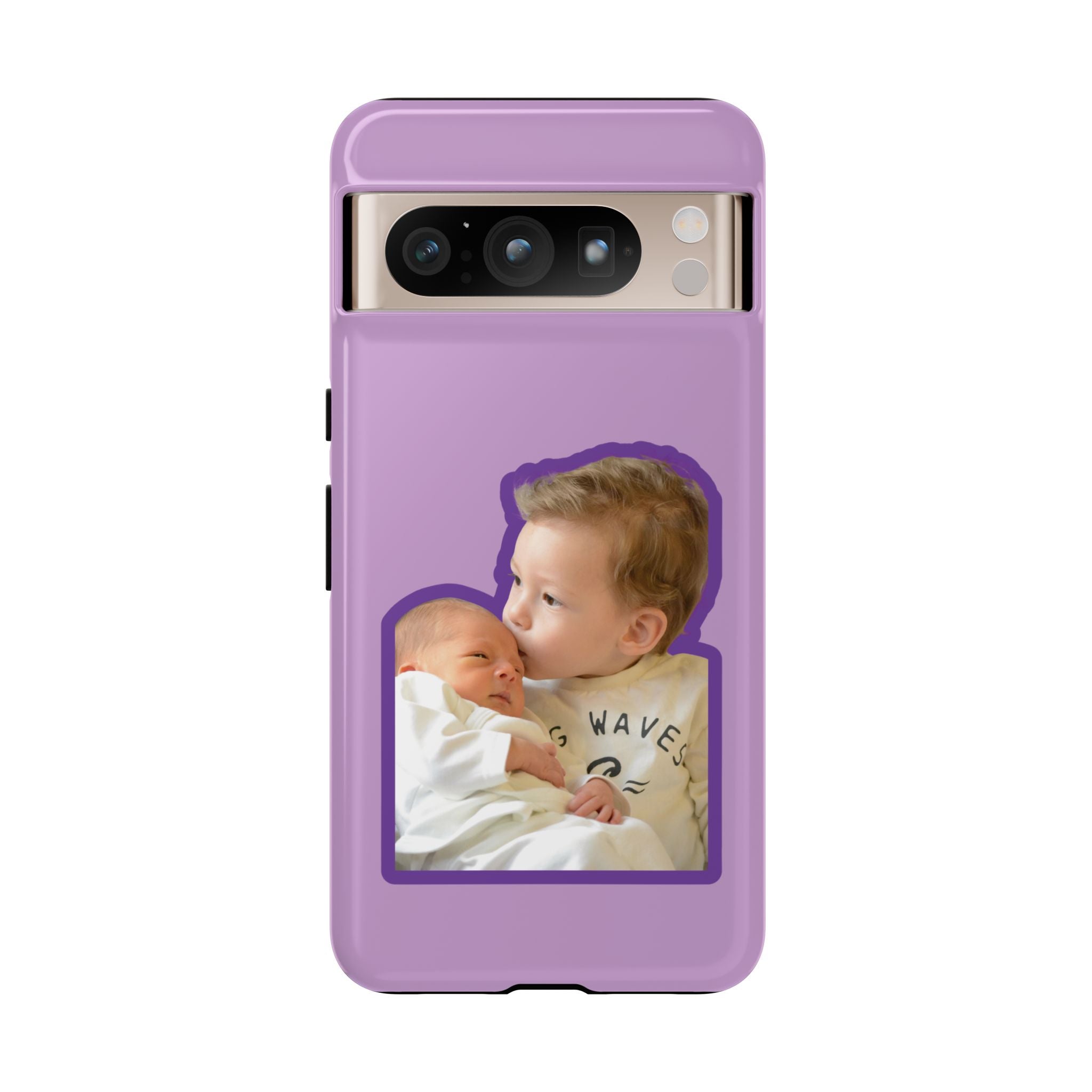 PURPLE CARTOON – Personalisierte Foto Handyhülle mit Dual-Layer-Schutz