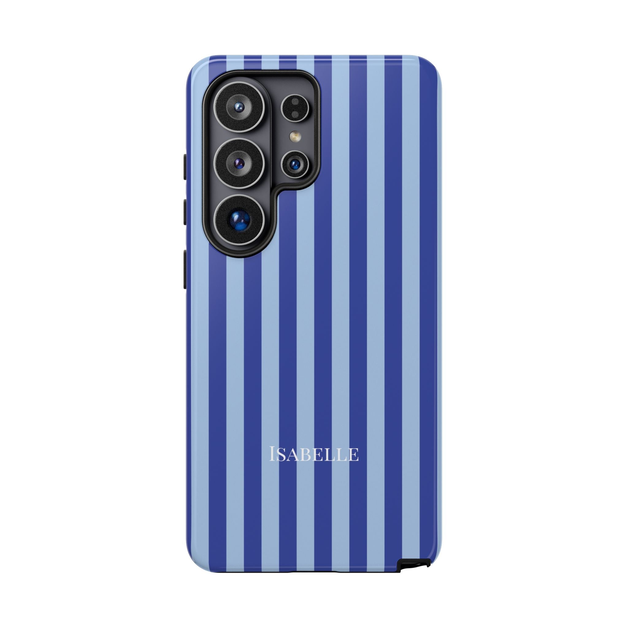 OCEAN BLUE STRIPES – Personalisierte Handyhülle mit Dual-Layer-Schutz