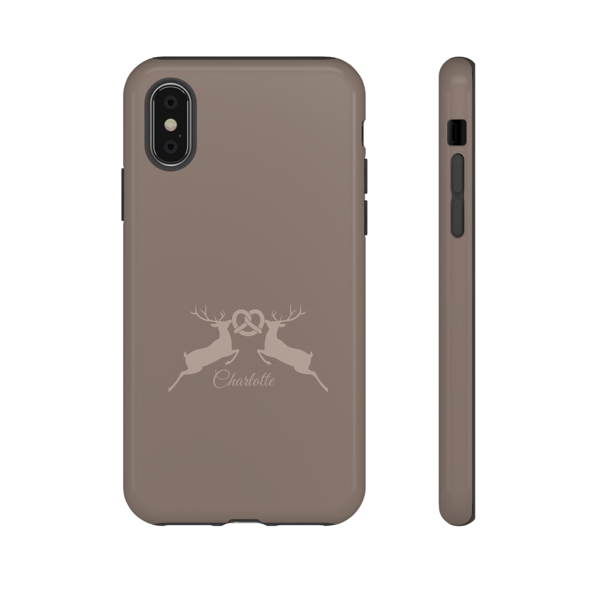 HIRSCH MOCCA – Personalisierte Handyhülle mit Dual-Layer-Schutz