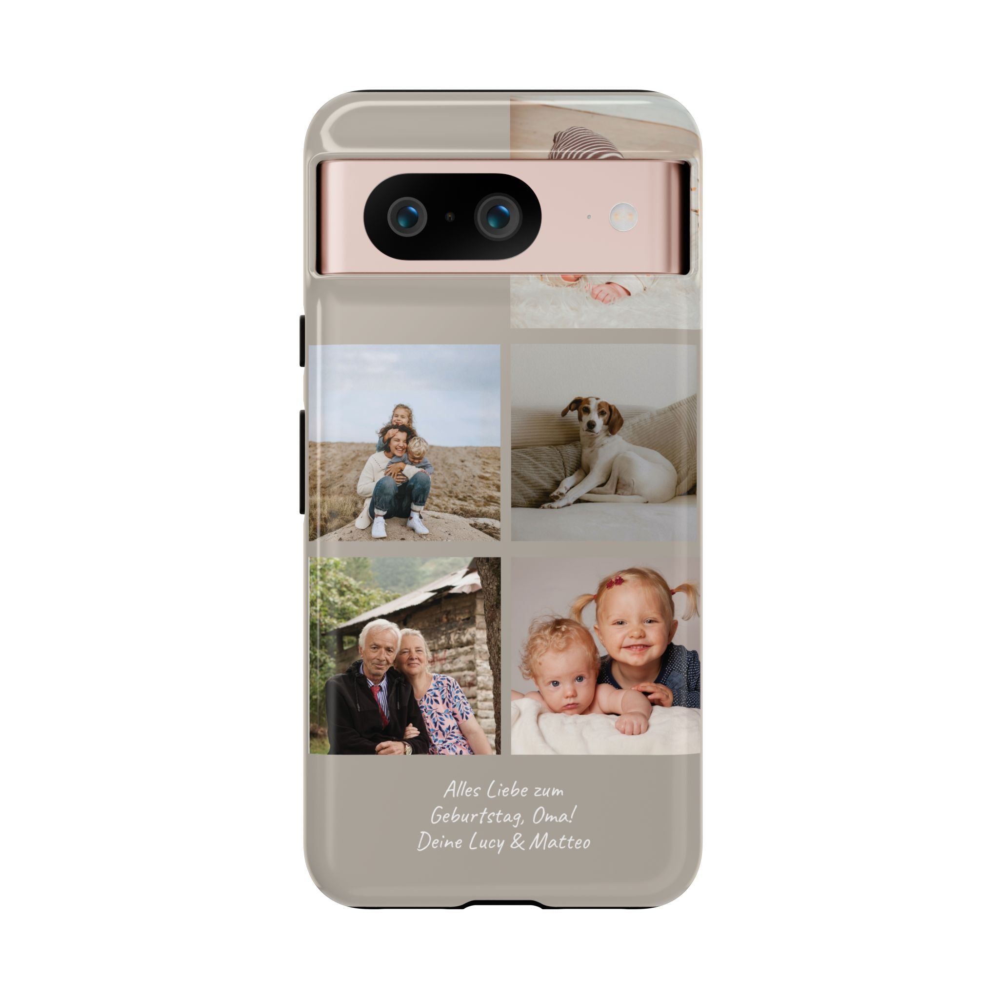BEIGE COLLAGE – Personalisierte Foto Handyhülle mit Dual-Layer-Schutz