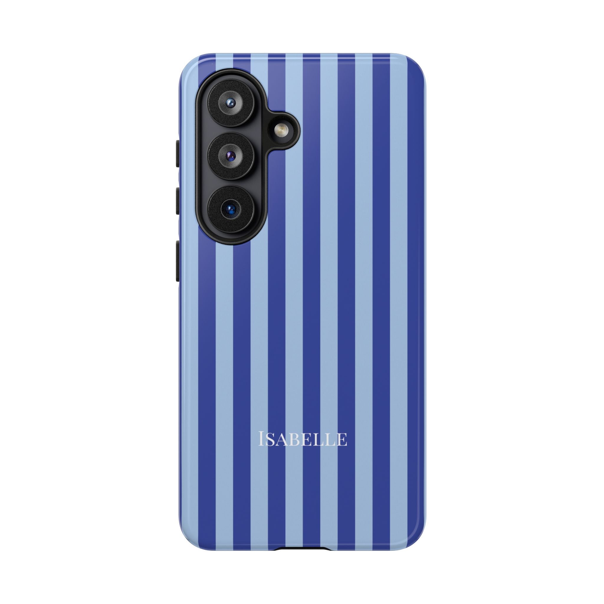 OCEAN BLUE STRIPES – Personalisierte Handyhülle mit Dual-Layer-Schutz