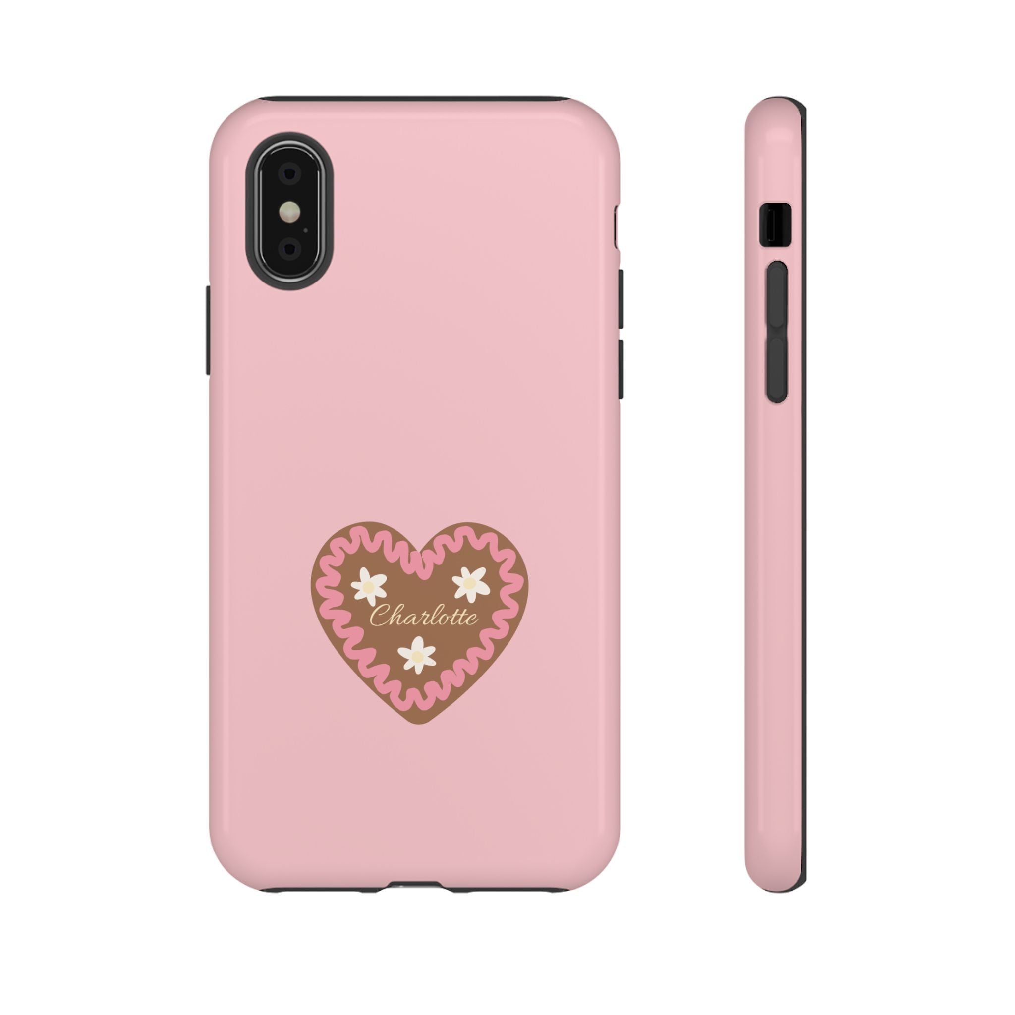 WIESNHERZ ROSE – Personalisierte Handyhülle mit Dual-Layer-Schutz