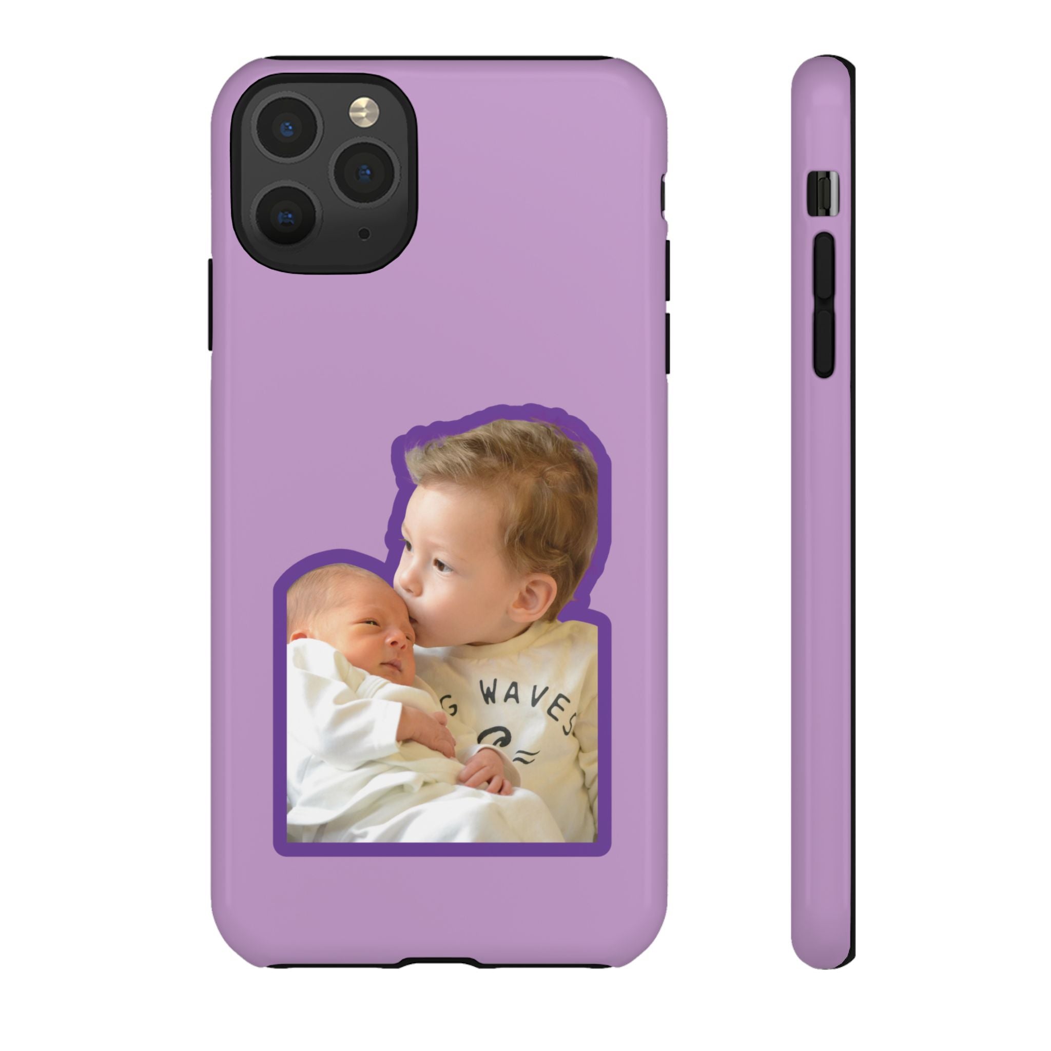 PURPLE CARTOON – Personalisierte Foto Handyhülle mit Dual-Layer-Schutz