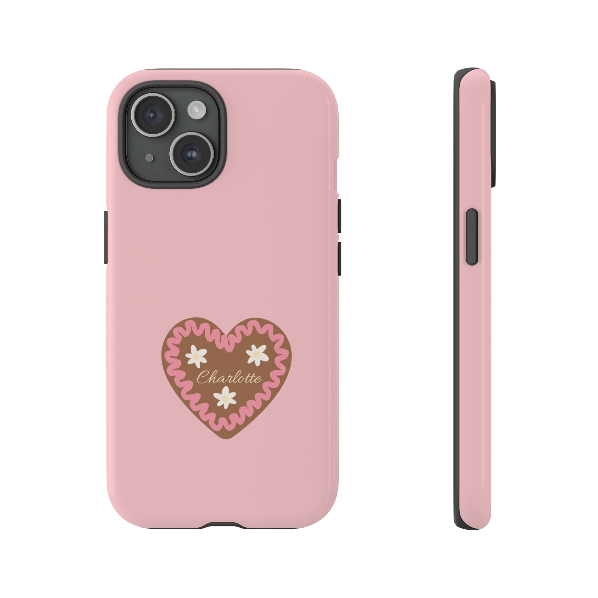 WIESNHERZ ROSE – Personalisierte Handyhülle mit Dual-Layer-Schutz