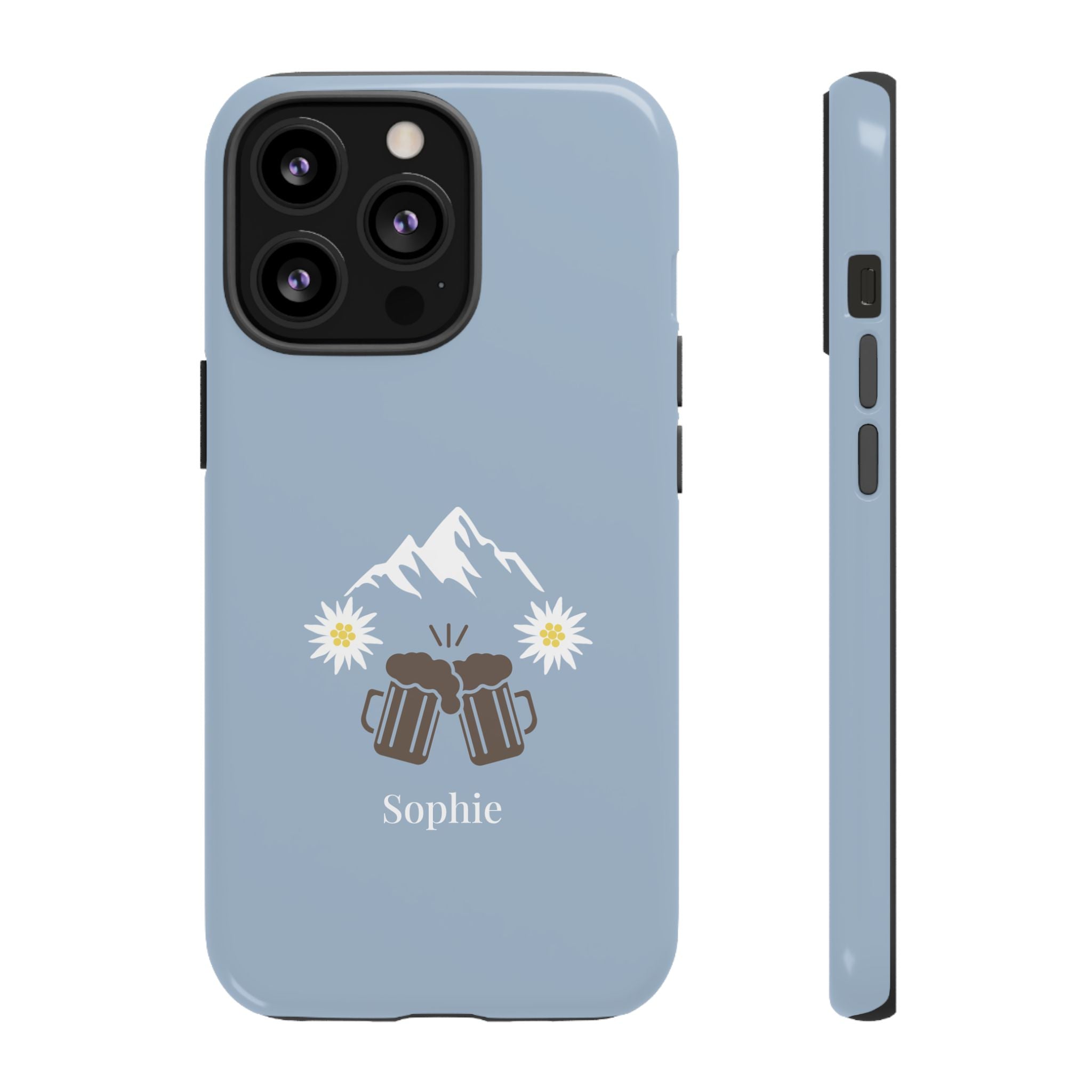 O'ZAPFT PASTELLBLAU – Personalisierte Handyhülle mit Dual-Layer-Schutz