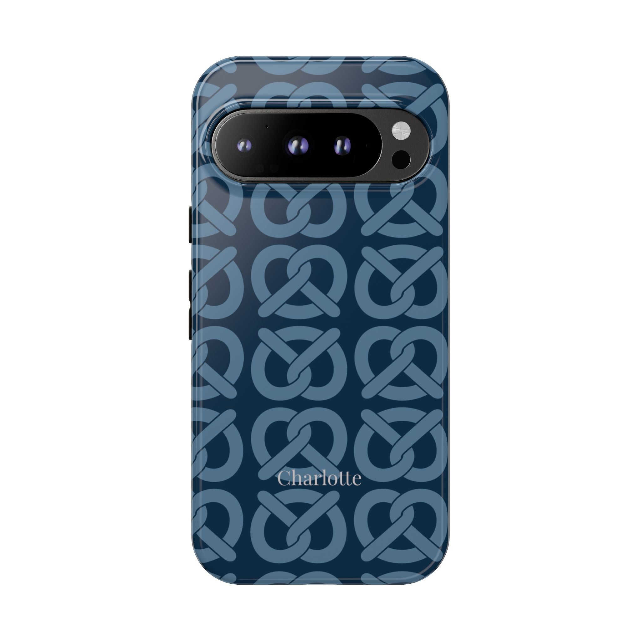 BREZN MONOGRAMM NACHTBLAU – Personalisierte Handyhülle mit Dual-Layer-Schutz