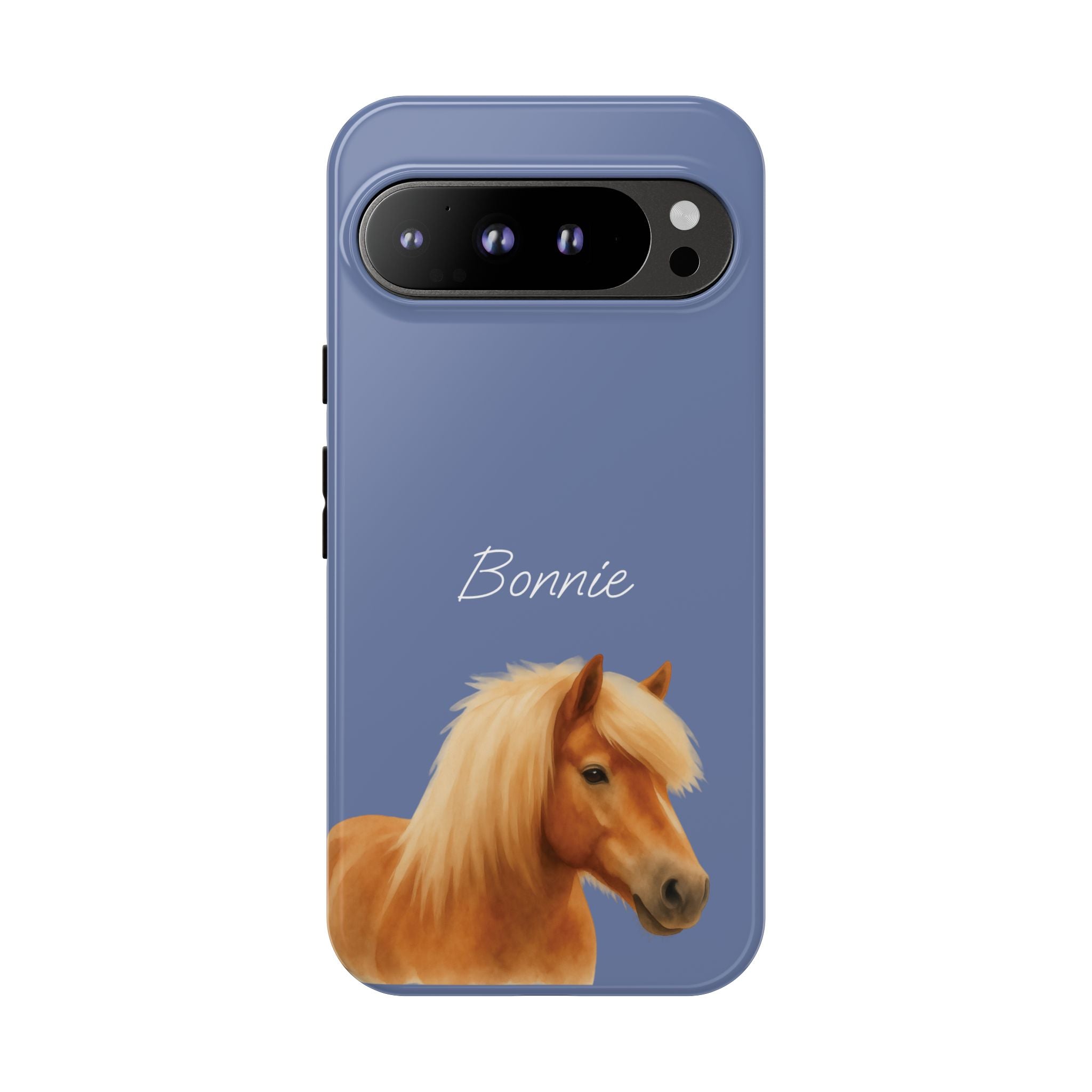 PET AQUARELL DUSTY BLUE – Personalisierte Handyhülle mit Dual-Layer-Schutz