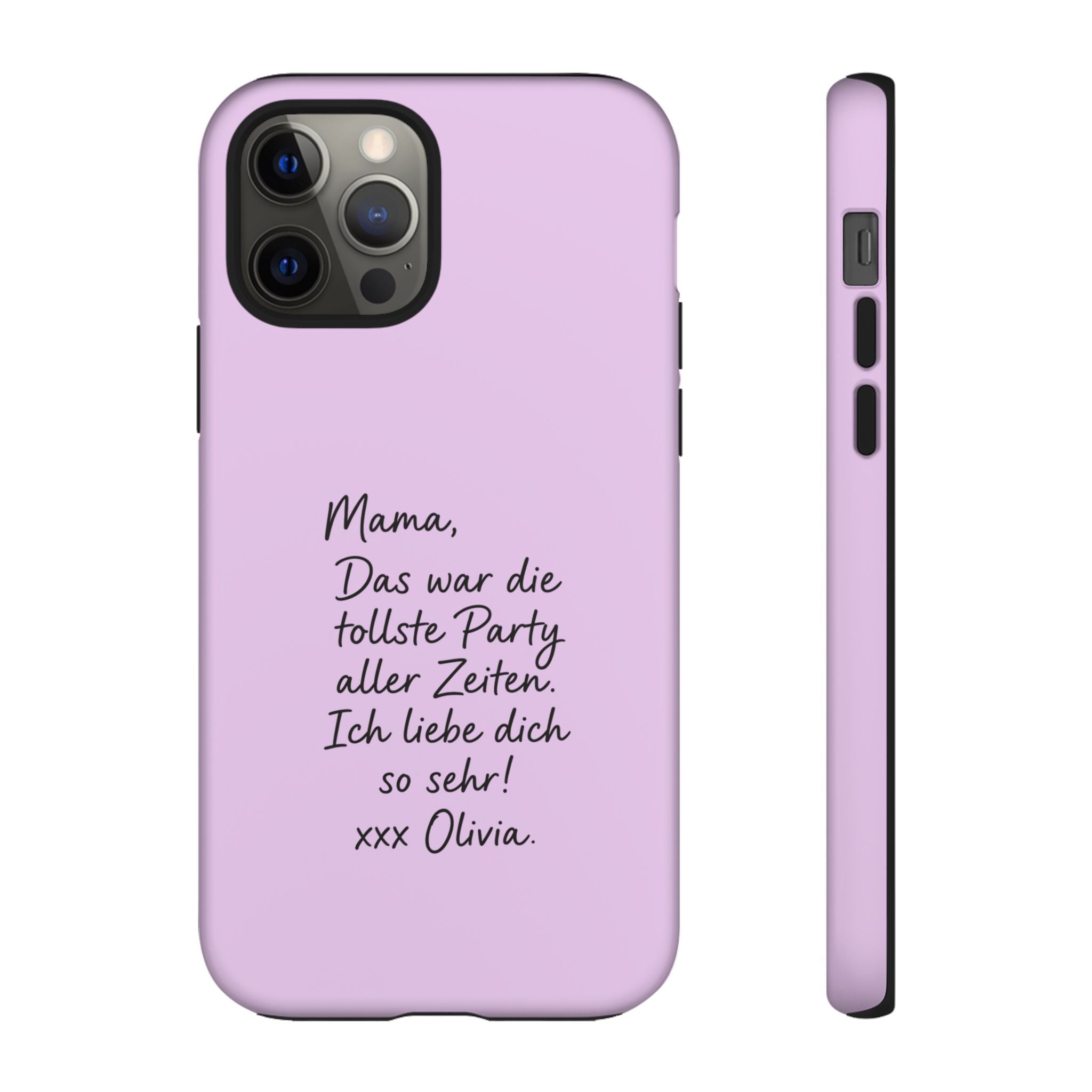 LAVENDEL mit handgeschriebener Notiz – Personalisierte Handyhülle mit Dual-Layer-Schutz