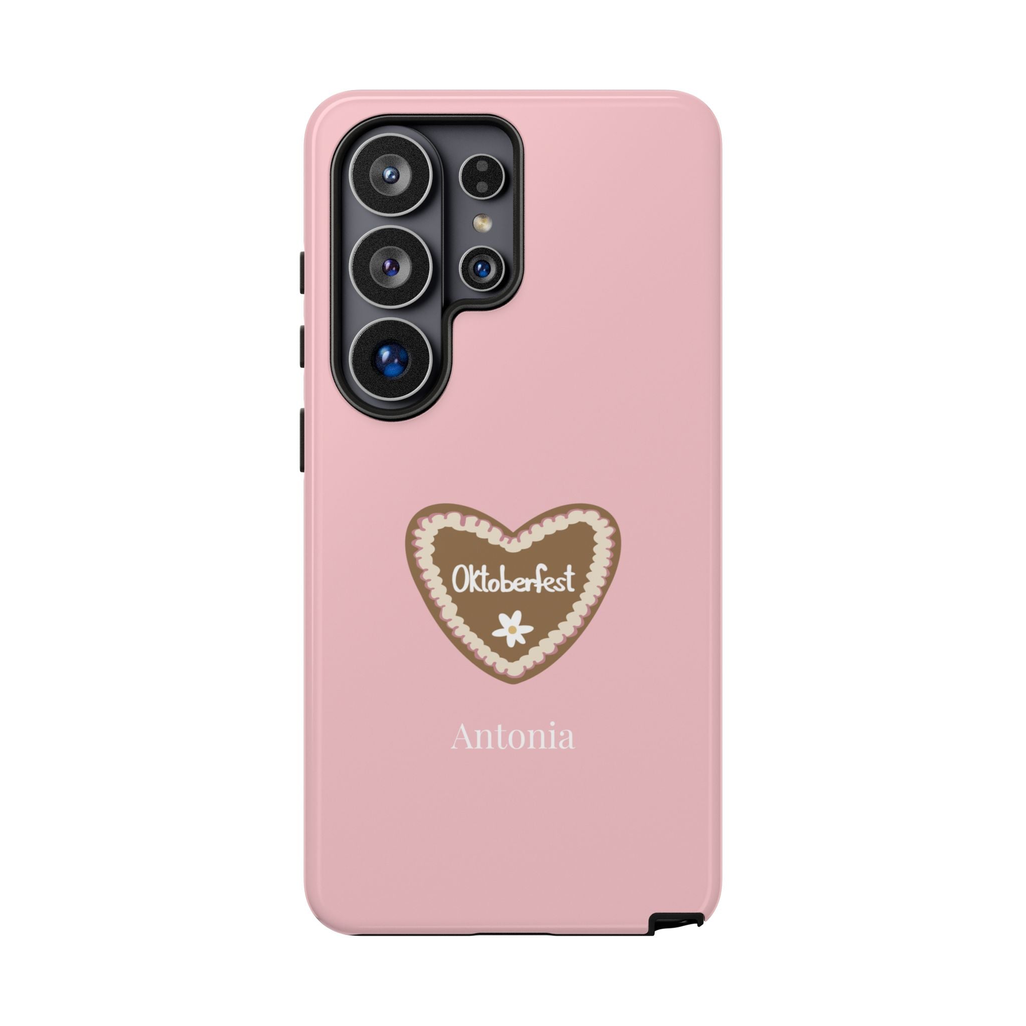 OKTOBERFEST HERZ ROSE – Personalisierte Handyhülle mit Dual-Layer-Schutz