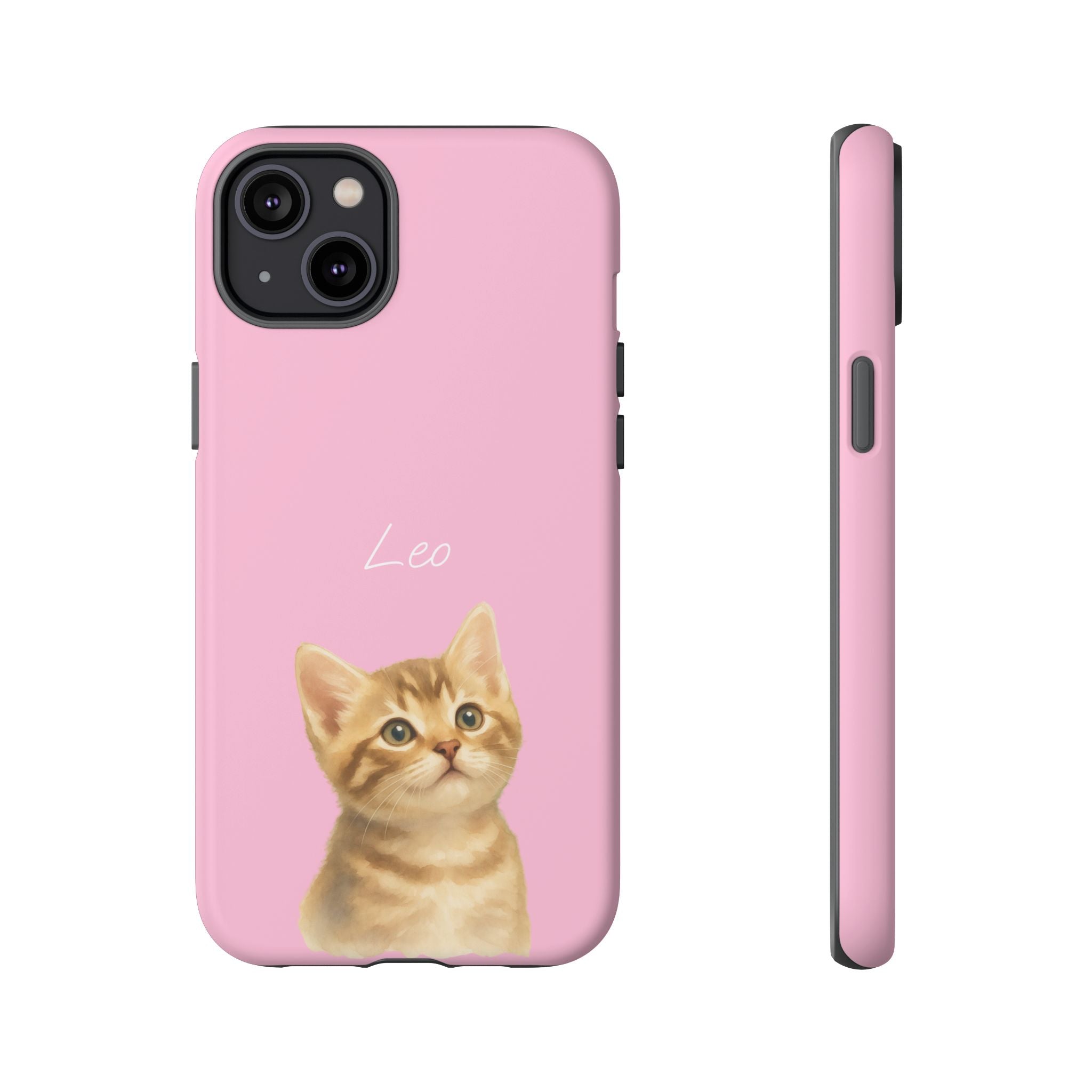 PET AQUARELL PINK – Personalisierte Handyhülle mit Dual-Layer-Schutz