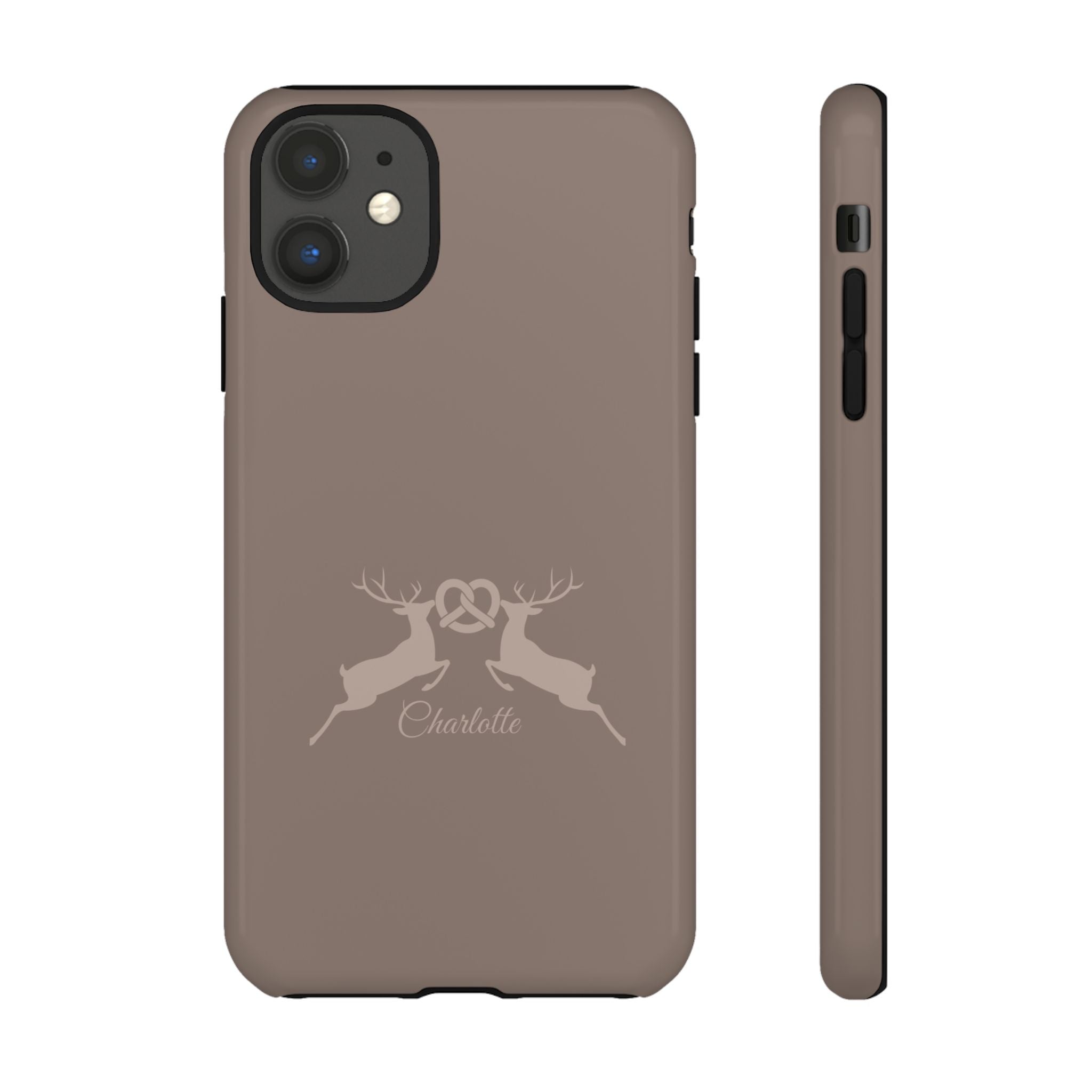 HIRSCH MOCCA – Personalisierte Handyhülle mit Dual-Layer-Schutz