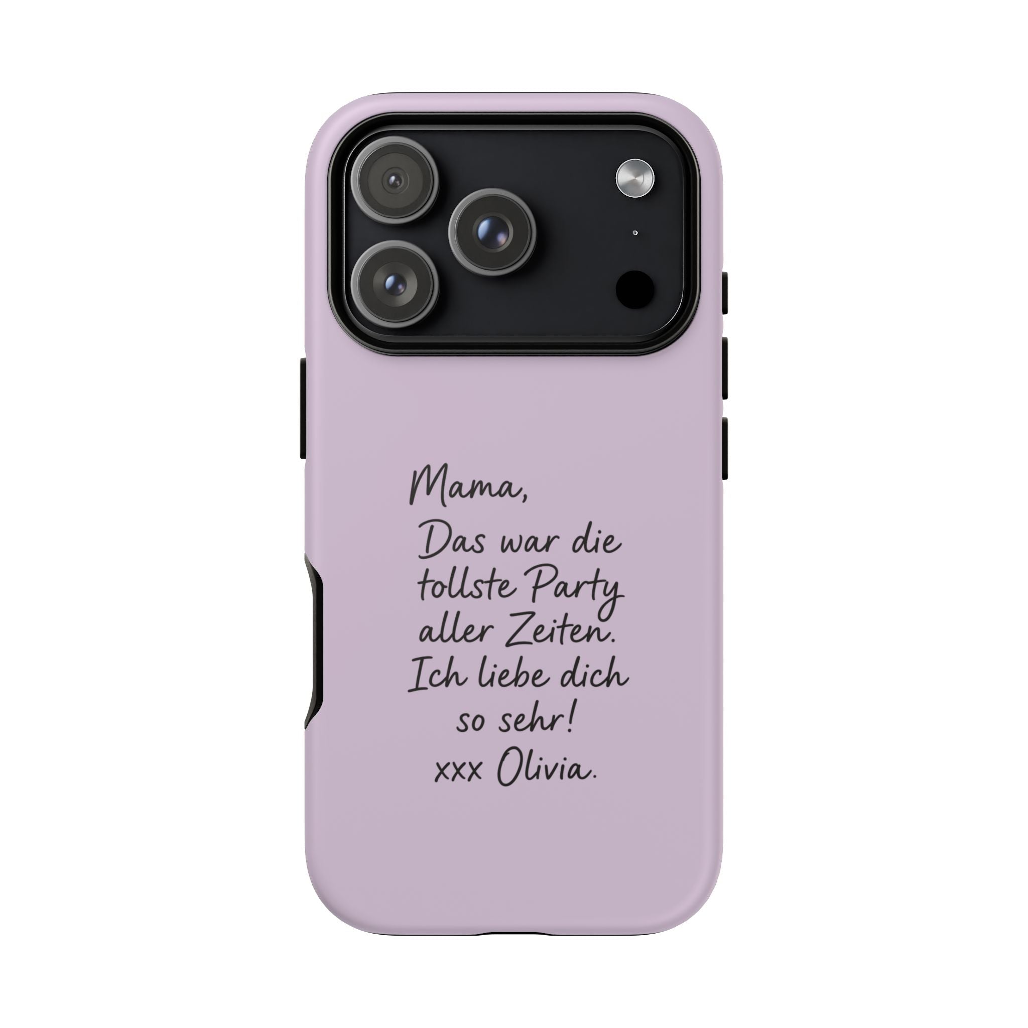 LAVENDER HANDWRITTEN NOTE – Personalisierte Handyhülle mit Dual-Layer-Schutz
