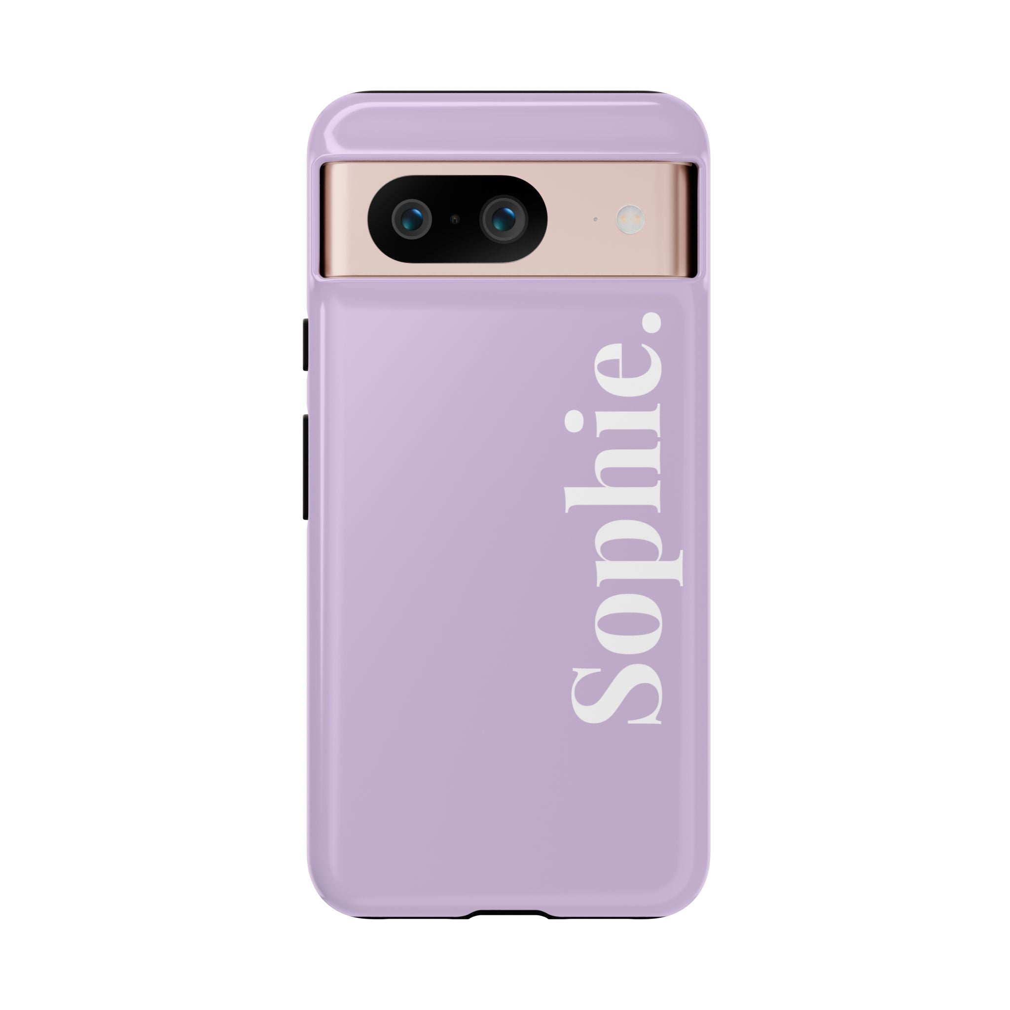 LAVENDEL BOLD NAME – Personalisierte Handyhülle mit Dual-Layer-Schutz