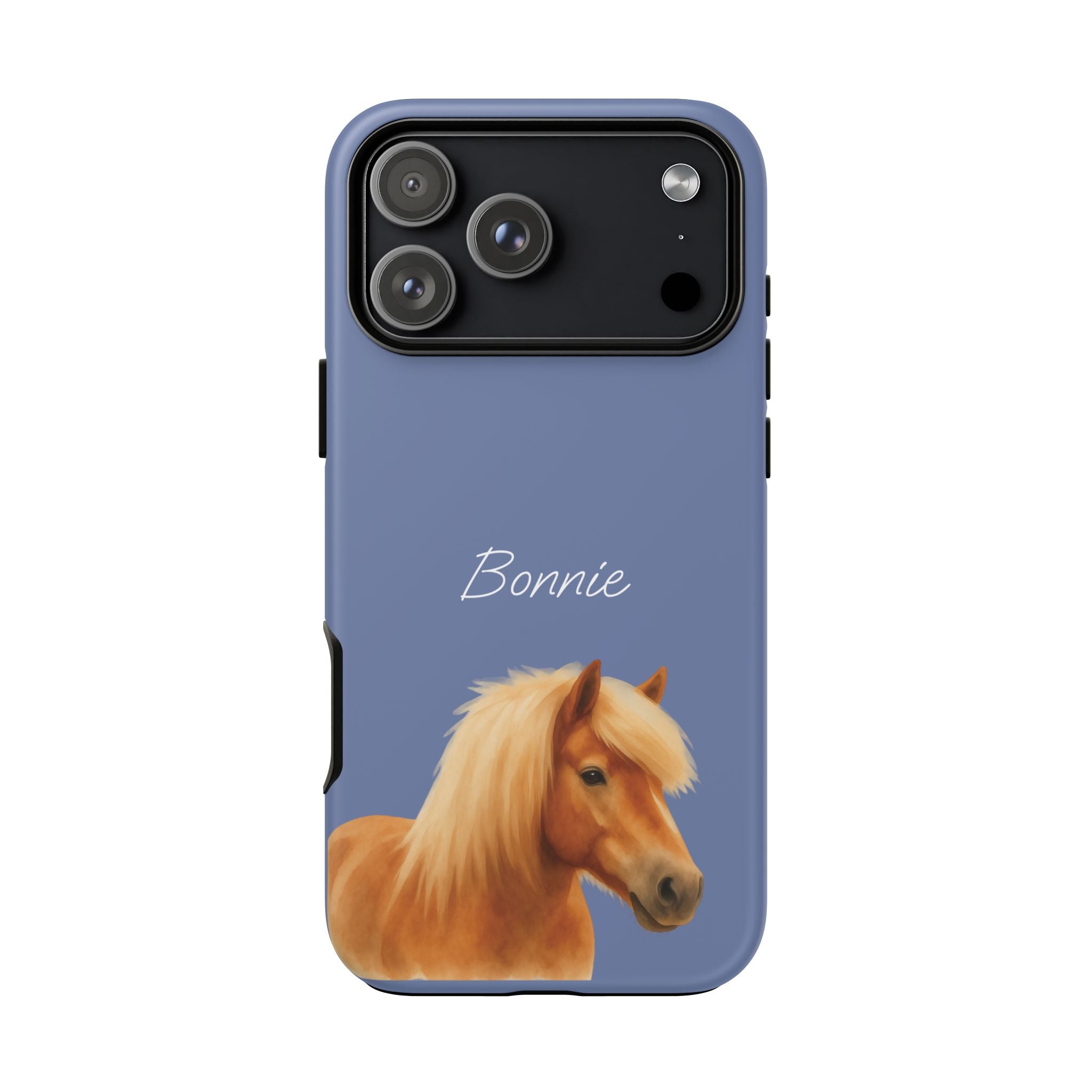 PET AQUARELL DUSTY BLUE – Personalisierte Handyhülle mit Dual-Layer-Schutz