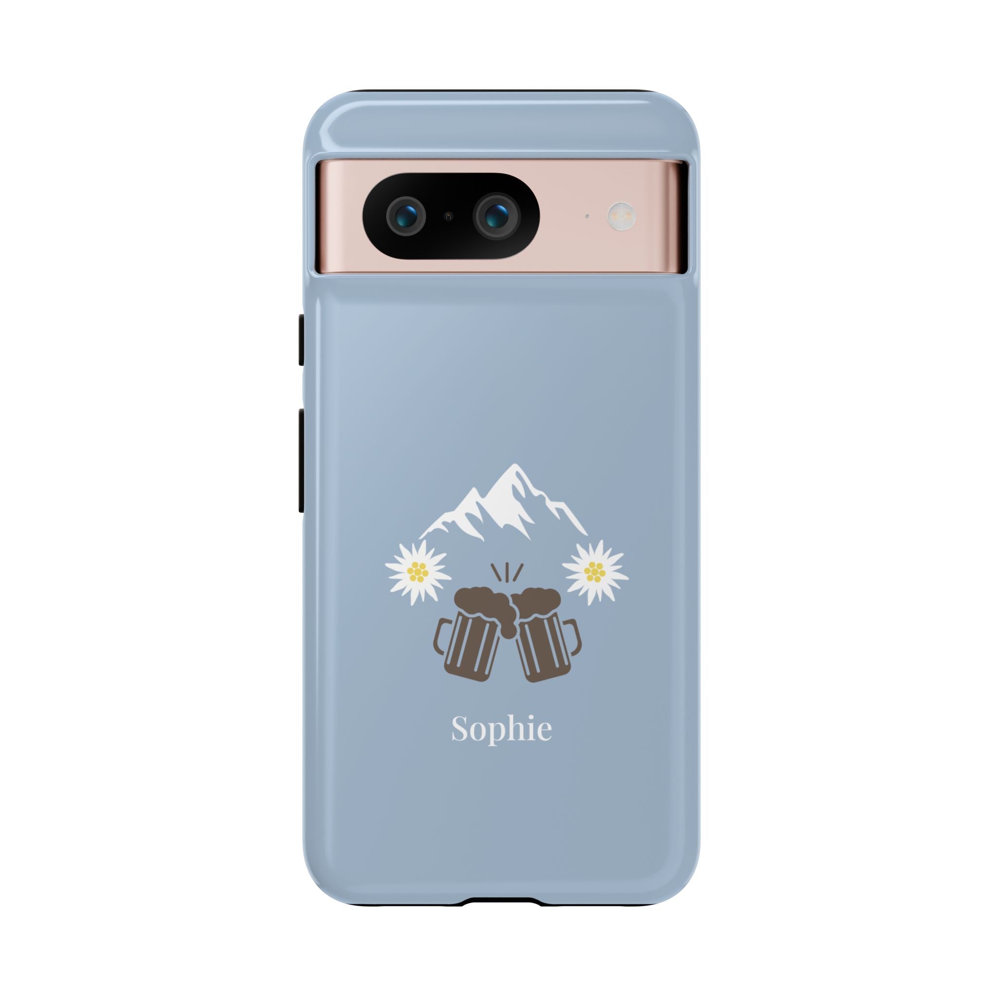O'ZAPFT PASTELLBLAU – Personalisierte Handyhülle mit Dual-Layer-Schutz