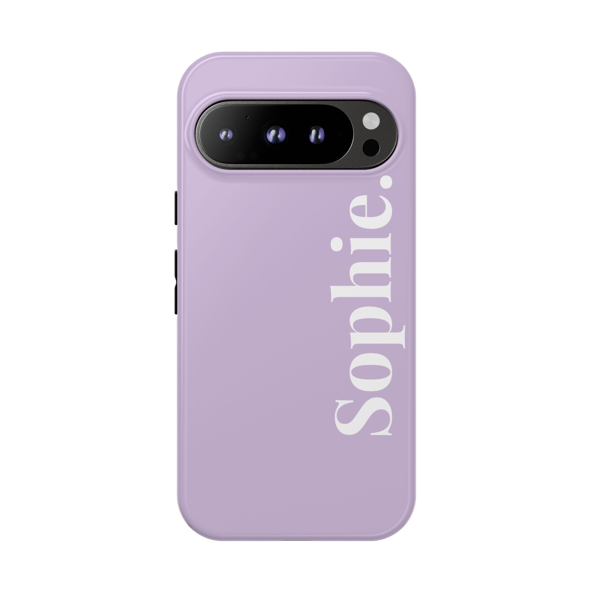 LAVENDEL BOLD NAME – Personalisierte Handyhülle mit Dual-Layer-Schutz