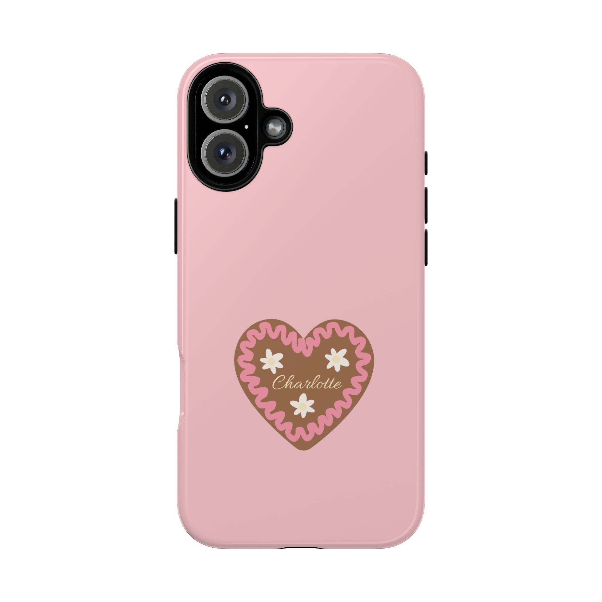 WIESNHERZ ROSE – Personalisierte Handyhülle mit Dual-Layer-Schutz