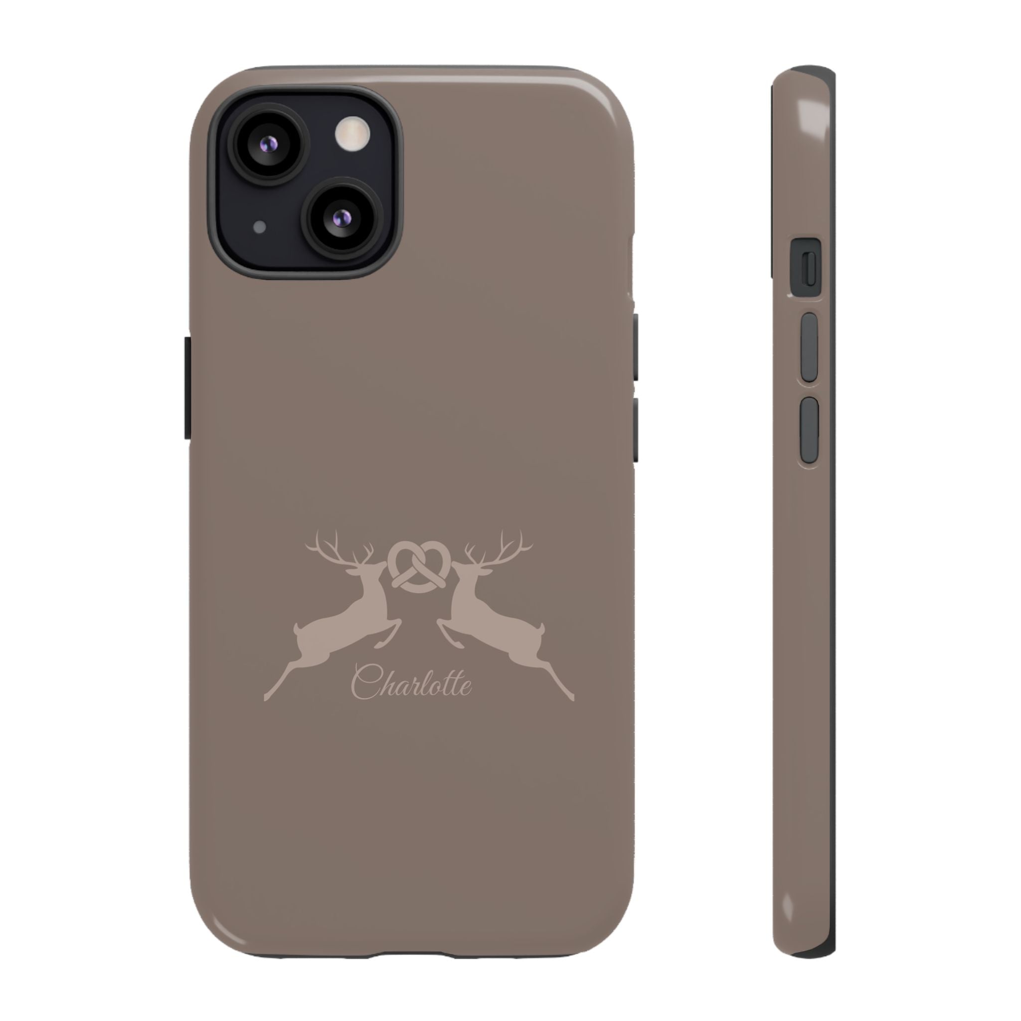 HIRSCH MOCCA – Personalisierte Handyhülle mit Dual-Layer-Schutz