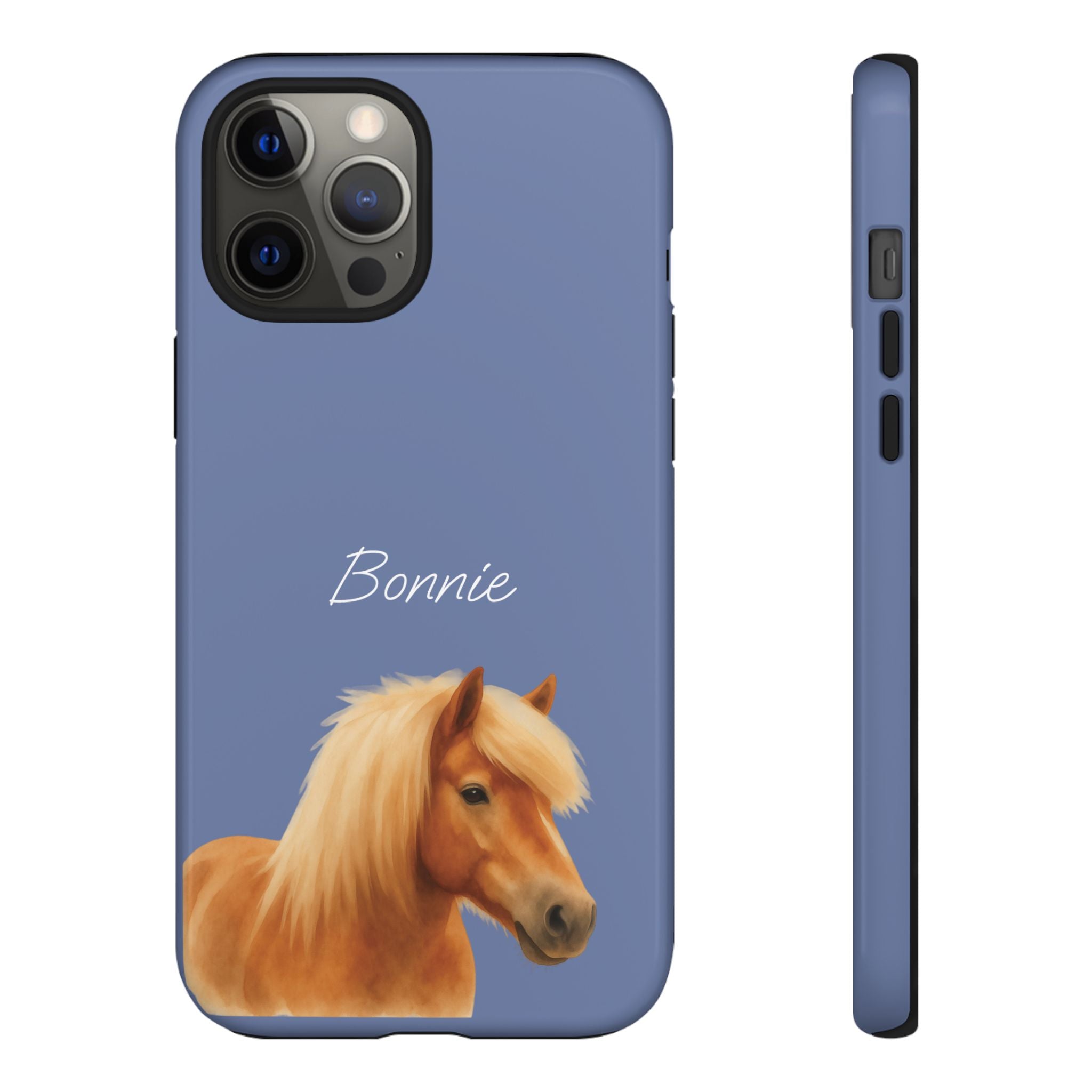PET AQUARELL DUSTY BLUE – Personalisierte Handyhülle mit Dual-Layer-Schutz