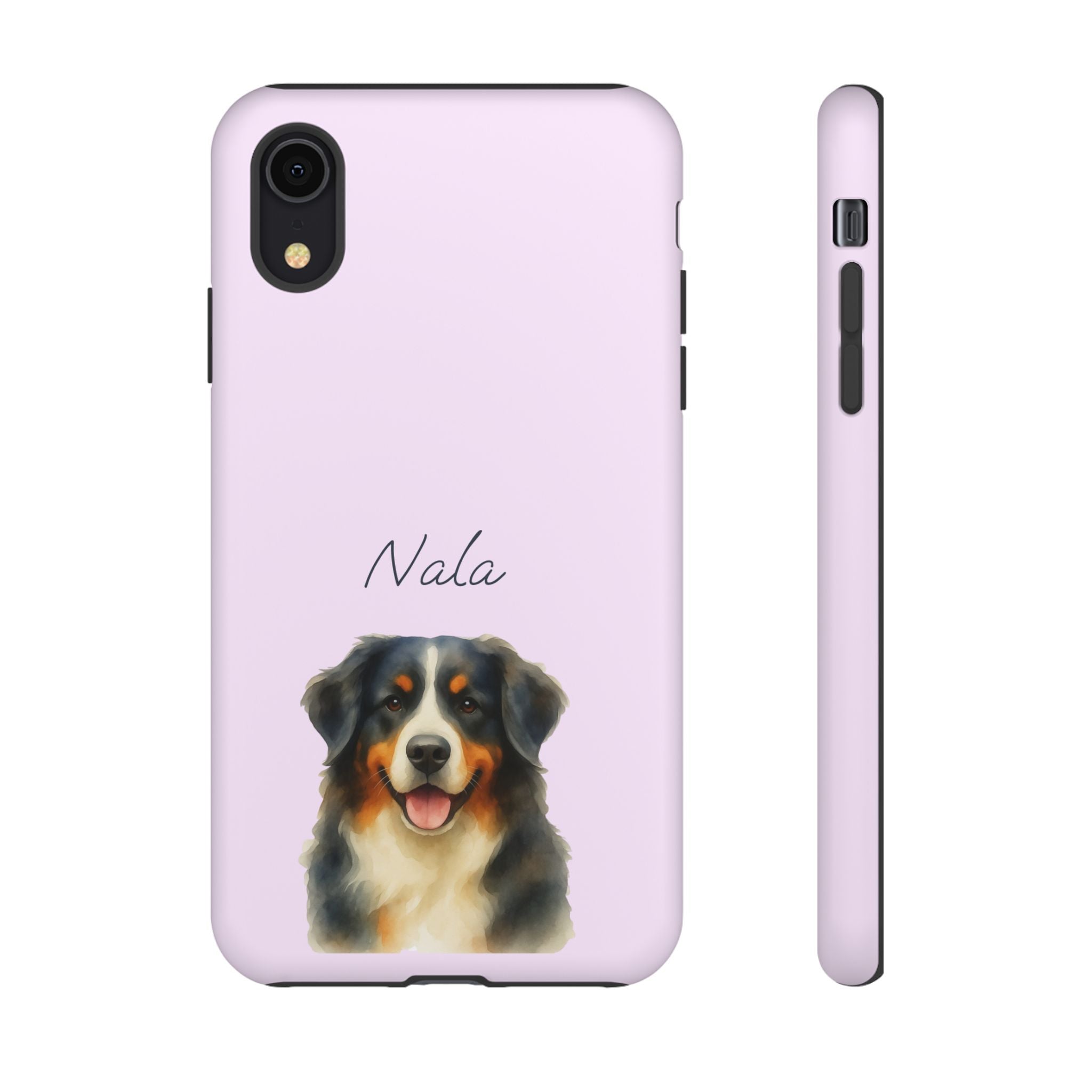 Pet Aquarell Lavendel – Personalisierte Handyhülle mit Dual-Layer-Schutz