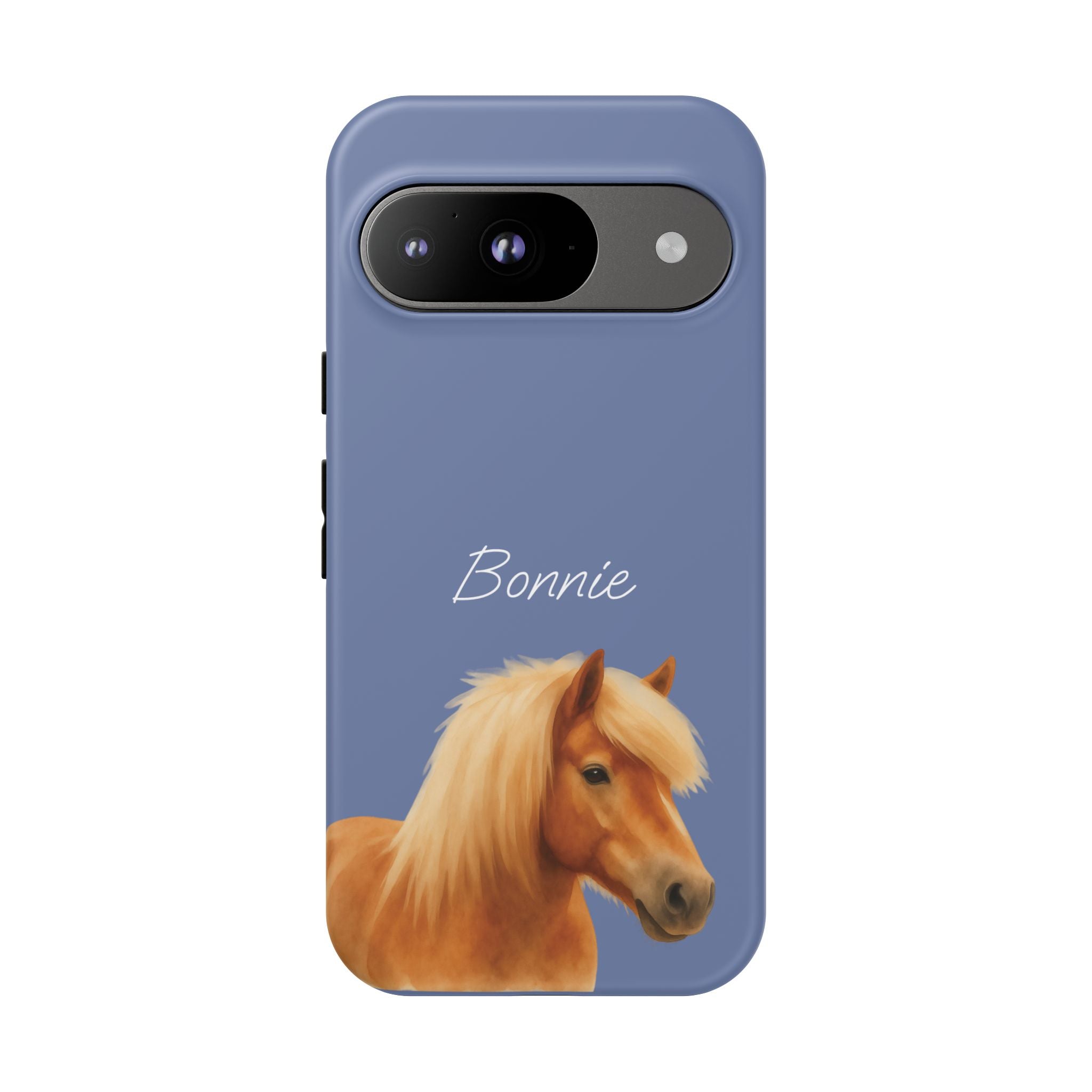 PET AQUARELL DUSTY BLUE – Personalisierte Handyhülle mit Dual-Layer-Schutz