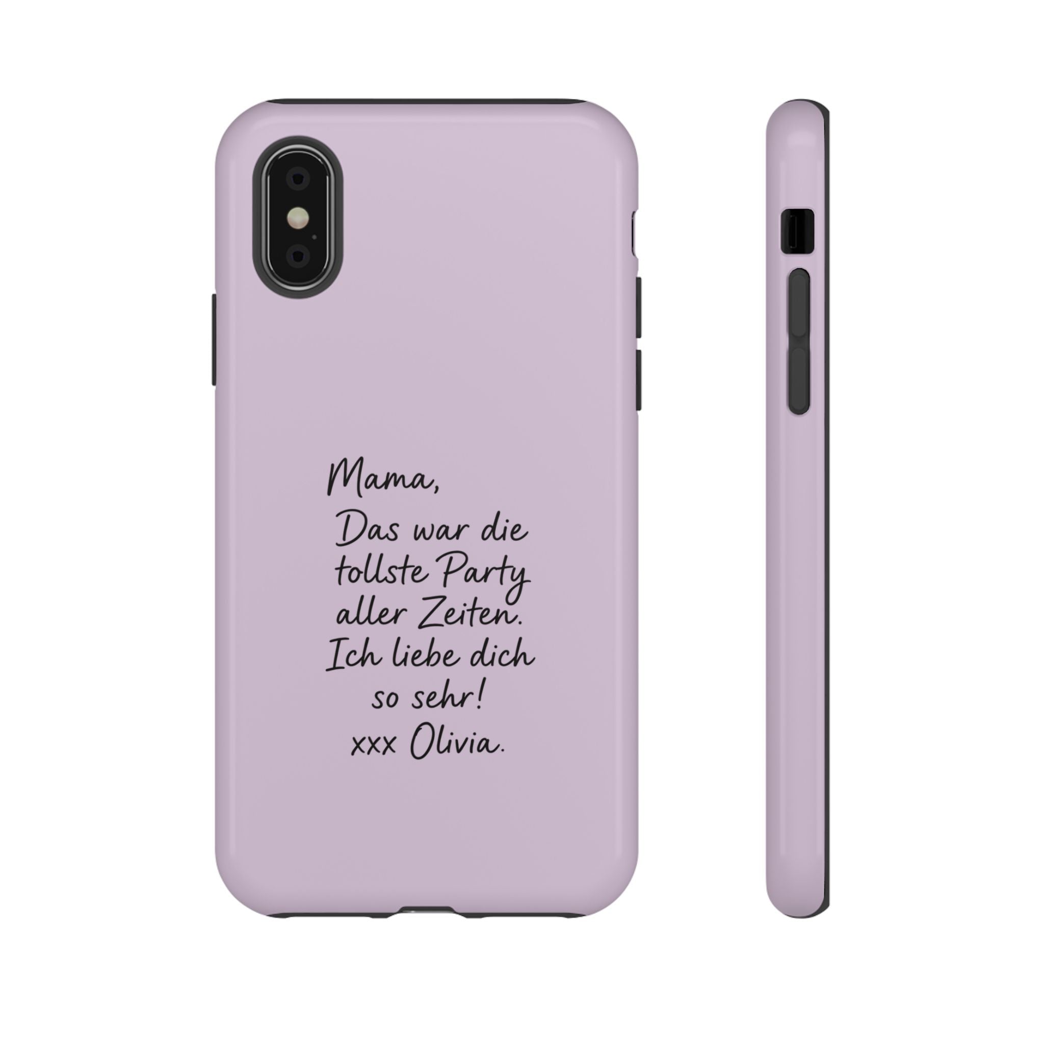 LAVENDER HANDWRITTEN NOTE – Personalisierte Handyhülle mit Dual-Layer-Schutz