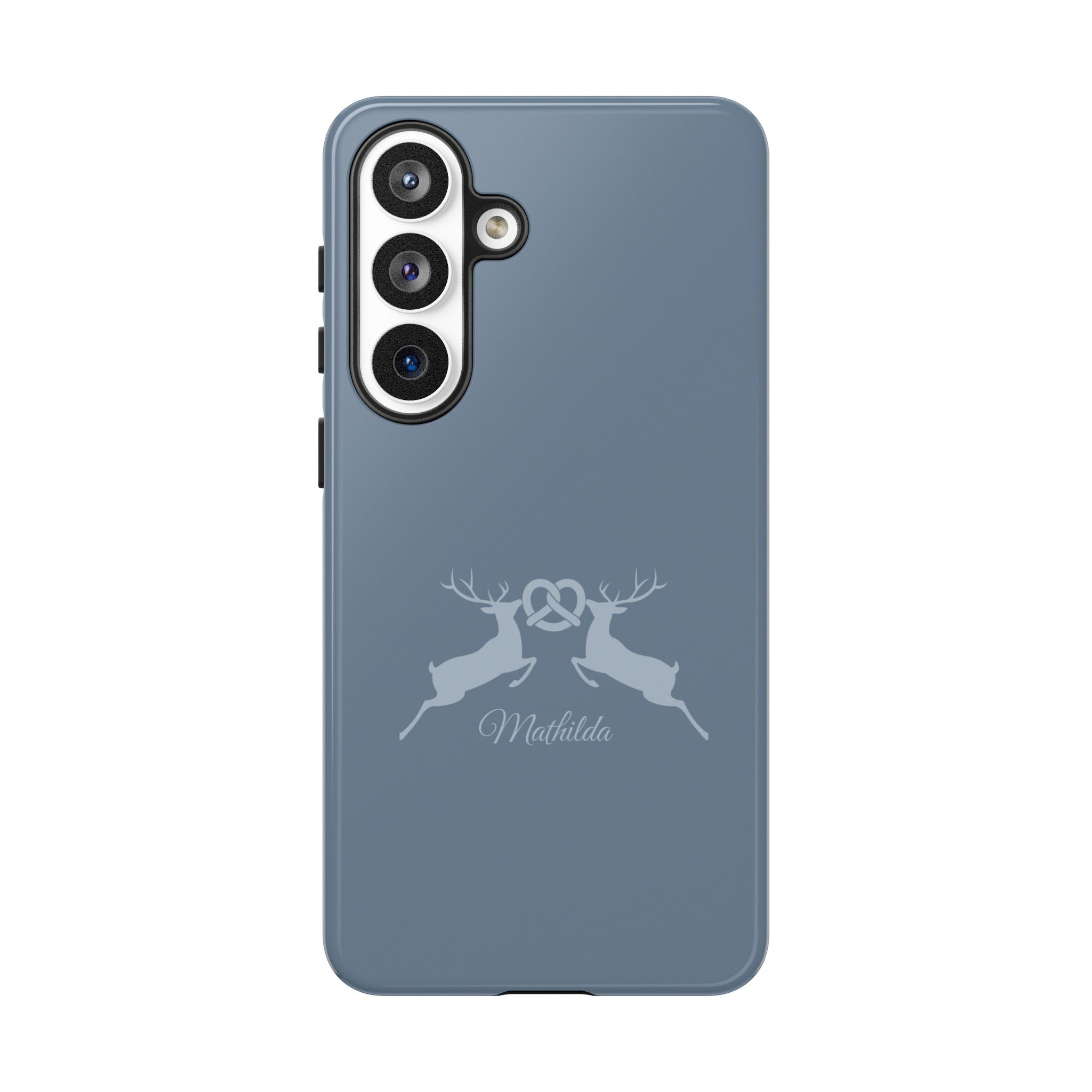 HIRSCH TAUBENBLAU – Personalisierte Handyhülle mit Dual-Layer-Schutz