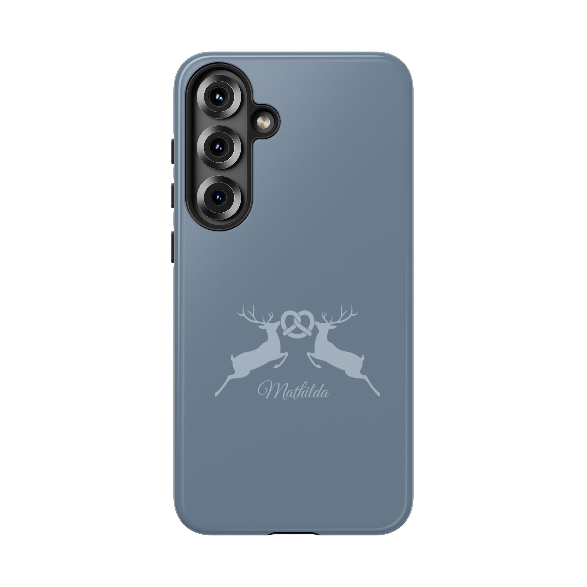 HIRSCH TAUBENBLAU – Personalisierte Handyhülle mit Dual-Layer-Schutz