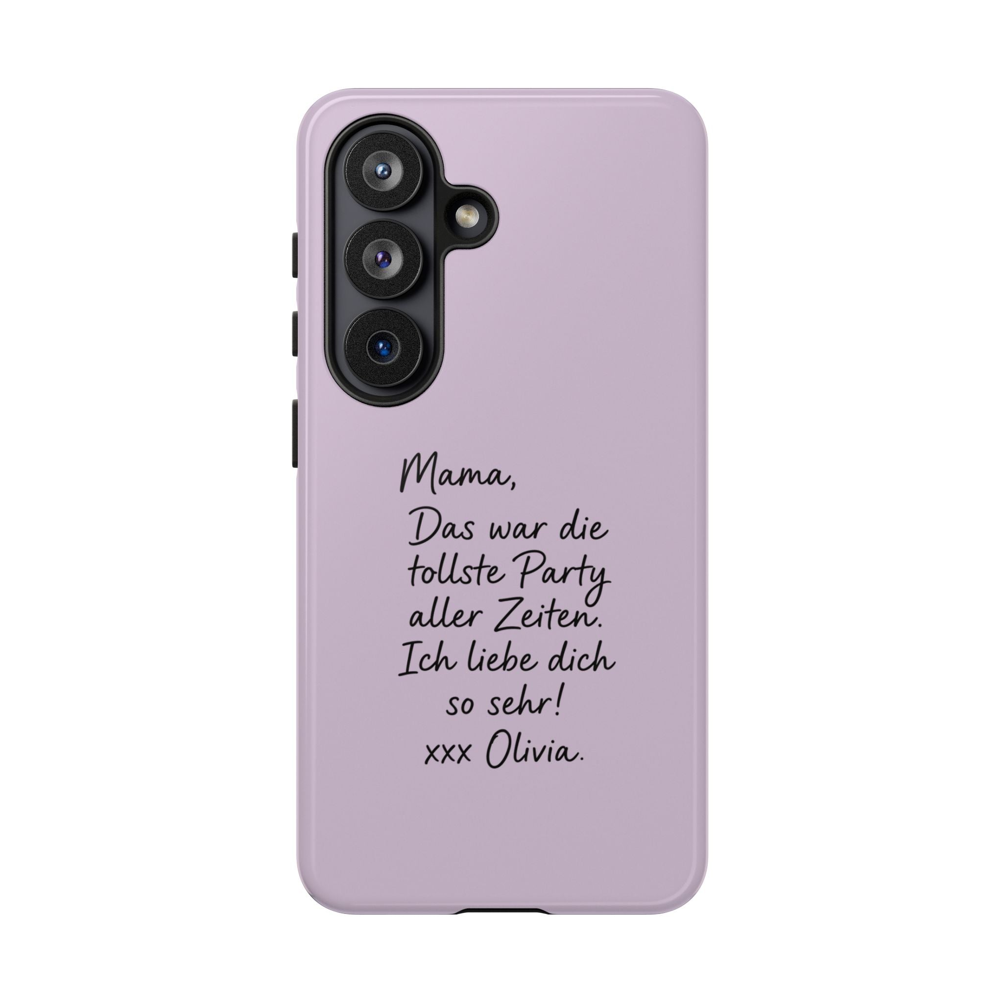 LAVENDER HANDWRITTEN NOTE – Personalisierte Handyhülle mit Dual-Layer-Schutz