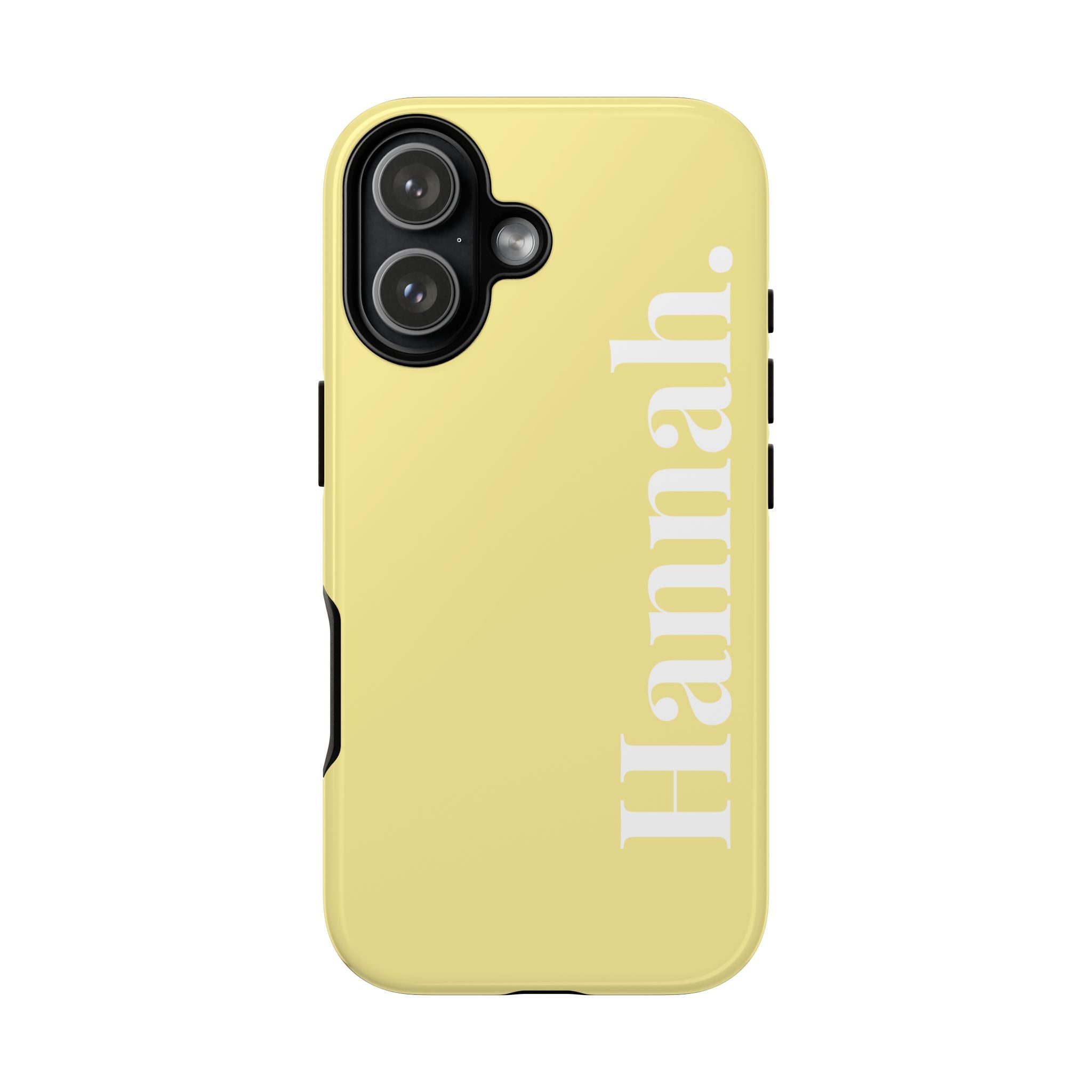 CITRUS YELLOW BOLD NAME – Personalisierte Handyhülle mit Dual-Layer-Schutz