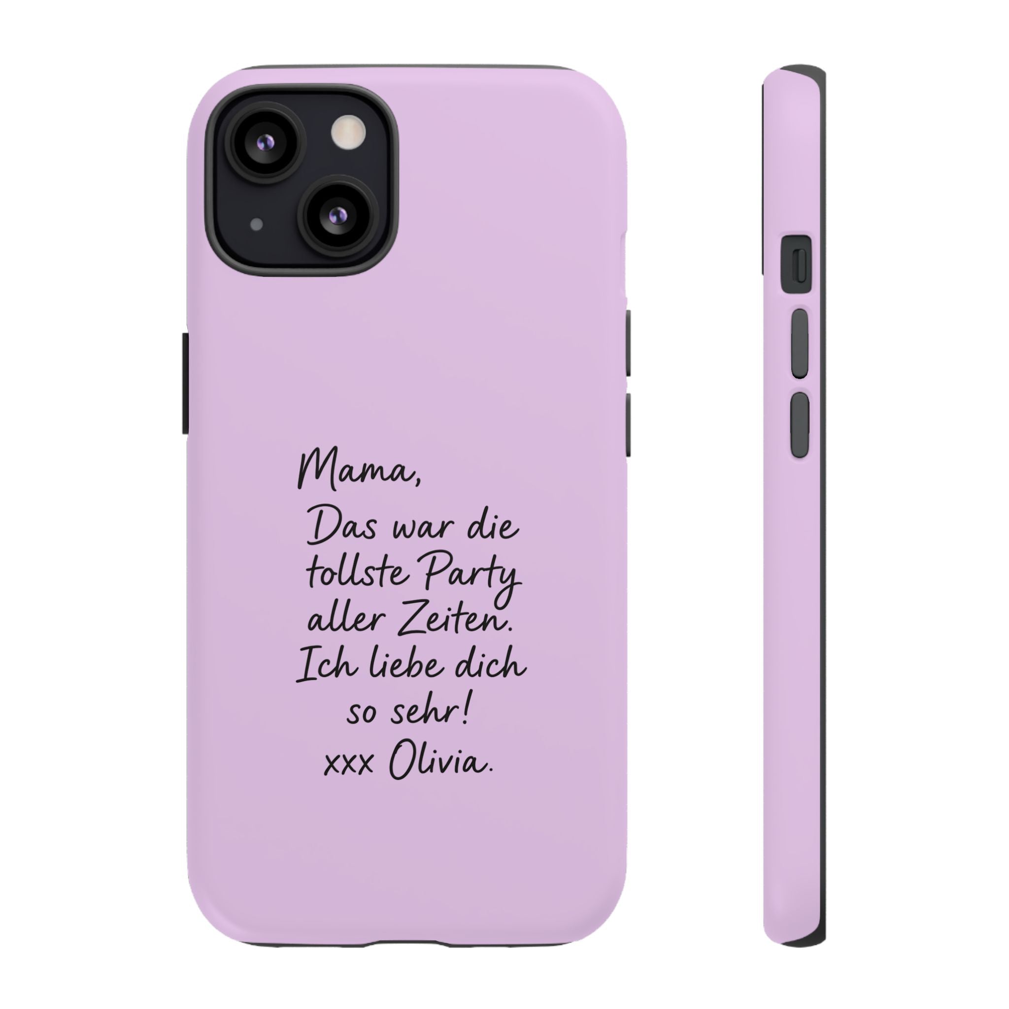 LAVENDEL mit handgeschriebener Notiz – Personalisierte Handyhülle mit Dual-Layer-Schutz