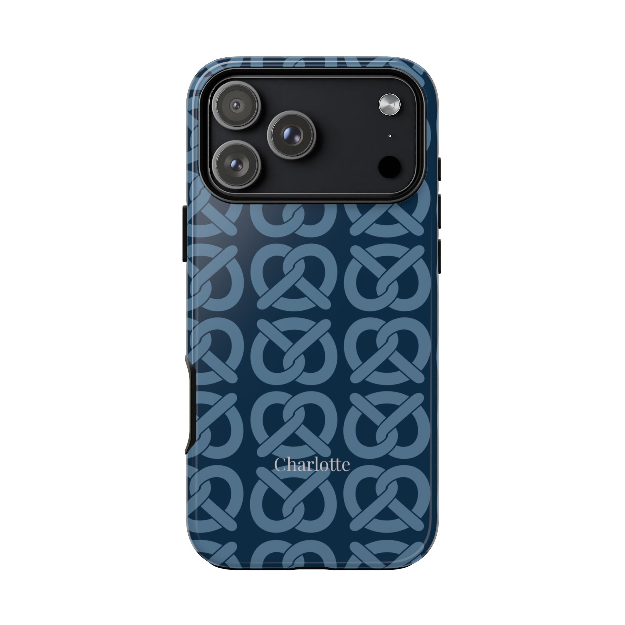 BREZN MONOGRAMM NACHTBLAU – Personalisierte Handyhülle mit Dual-Layer-Schutz
