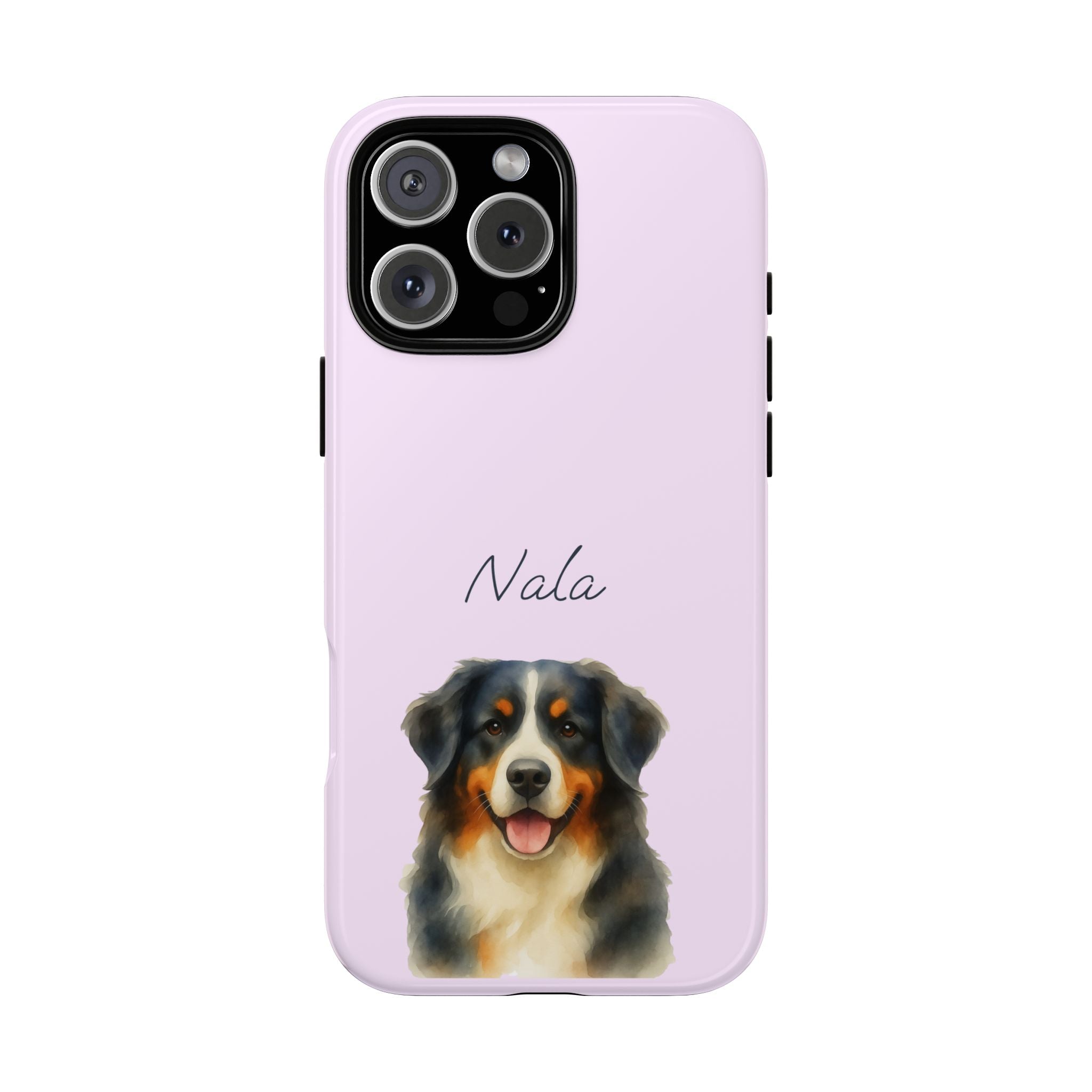 Pet Aquarell Lavendel – Personalisierte Handyhülle mit Dual-Layer-Schutz