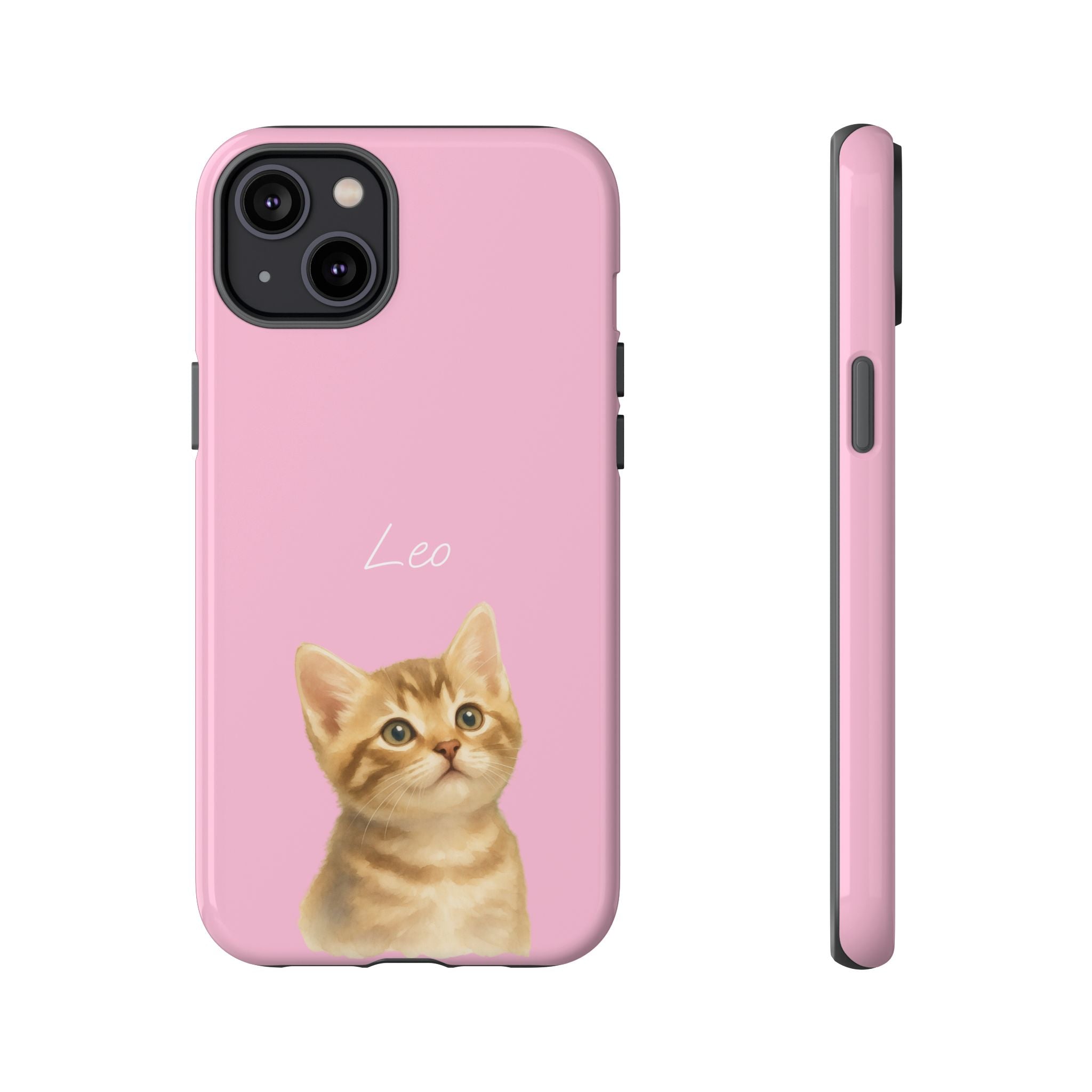 PET AQUARELL PINK – Personalisierte Handyhülle mit Dual-Layer-Schutz
