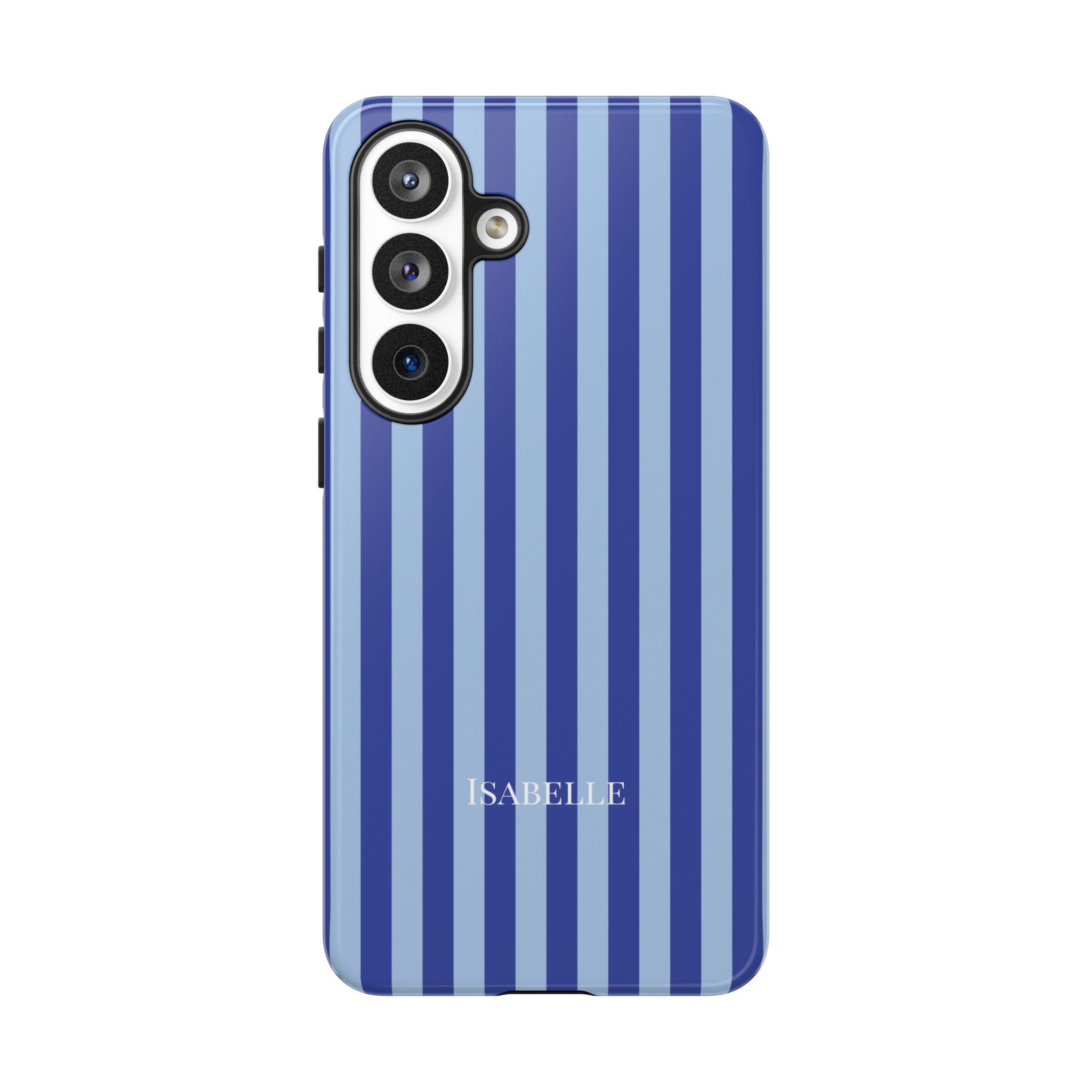OCEAN BLUE STRIPES – Personalisierte Handyhülle mit Dual-Layer-Schutz