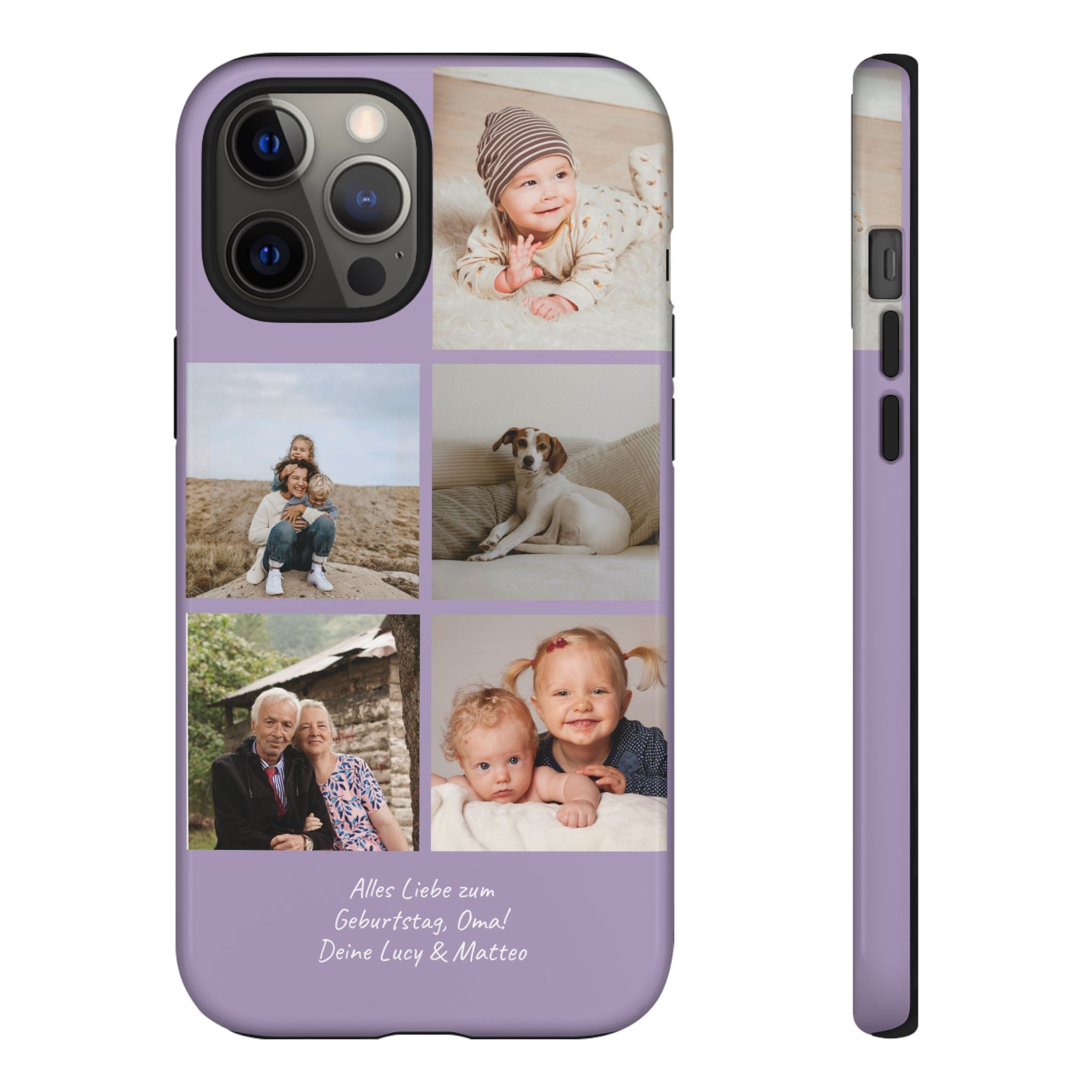 LAVENDEL COLLAGE – Personalisierte Foto Handyhülle mit Dual-Layer-Schutz