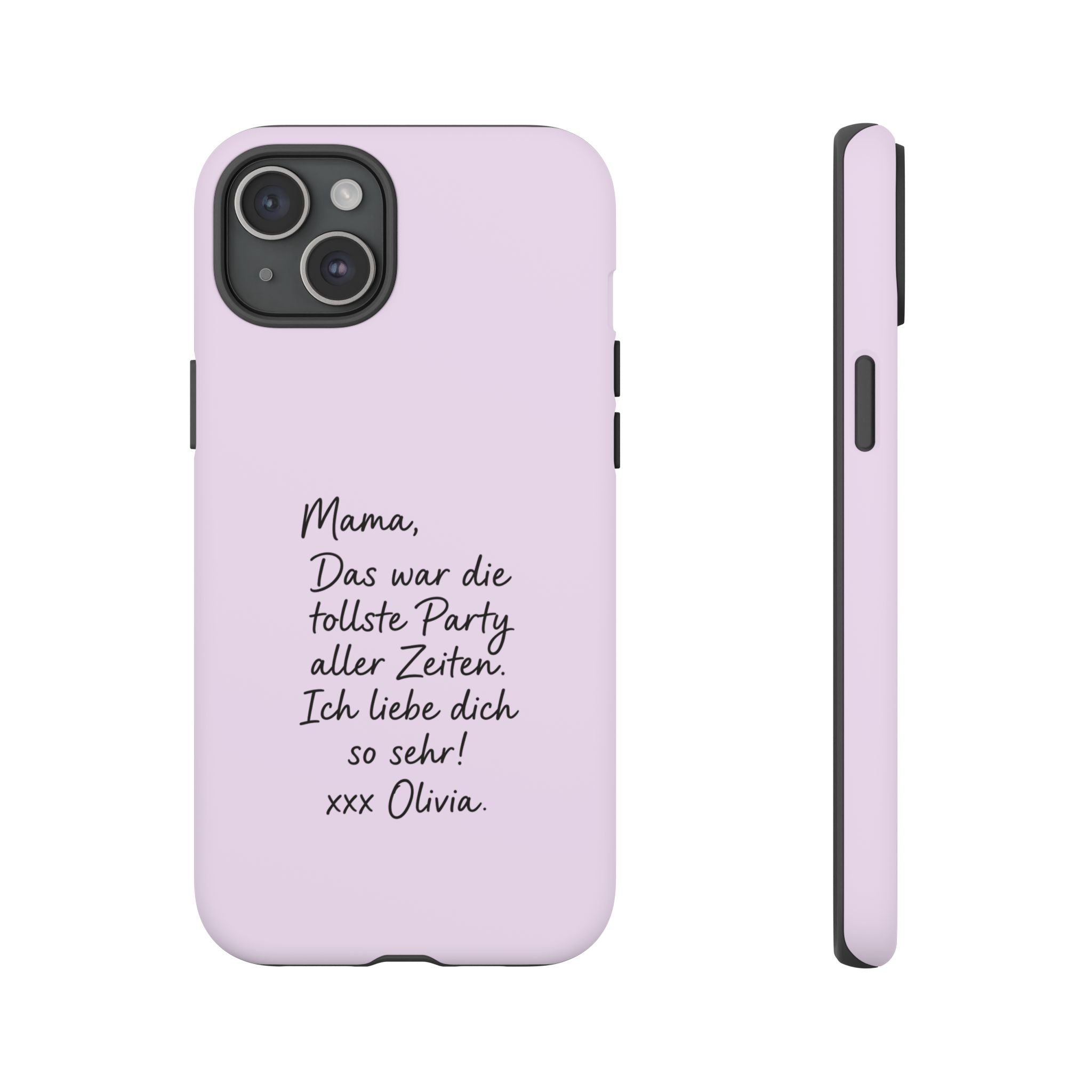 LAVENDEL mit handgeschriebener Notiz – Personalisierte Handyhülle mit Dual-Layer-Schutz